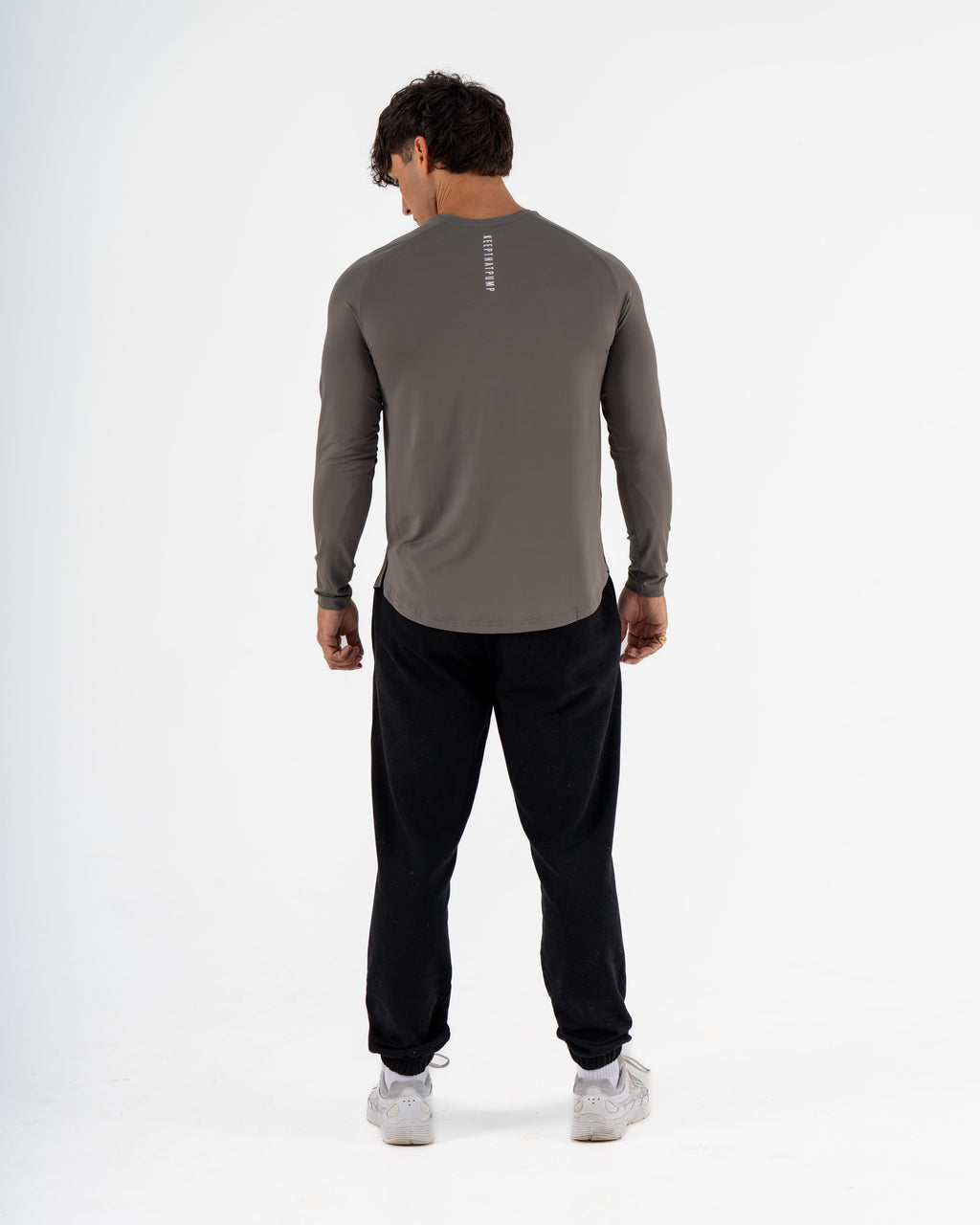 KTP MEN'S DRY FIT LONG SLEEVE TEE - DARK GREY
