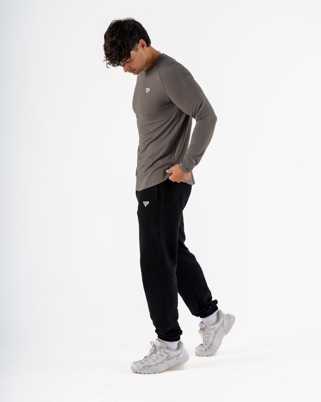 KTP MEN'S DRY FIT LONG SLEEVE TEE - DARK GREY