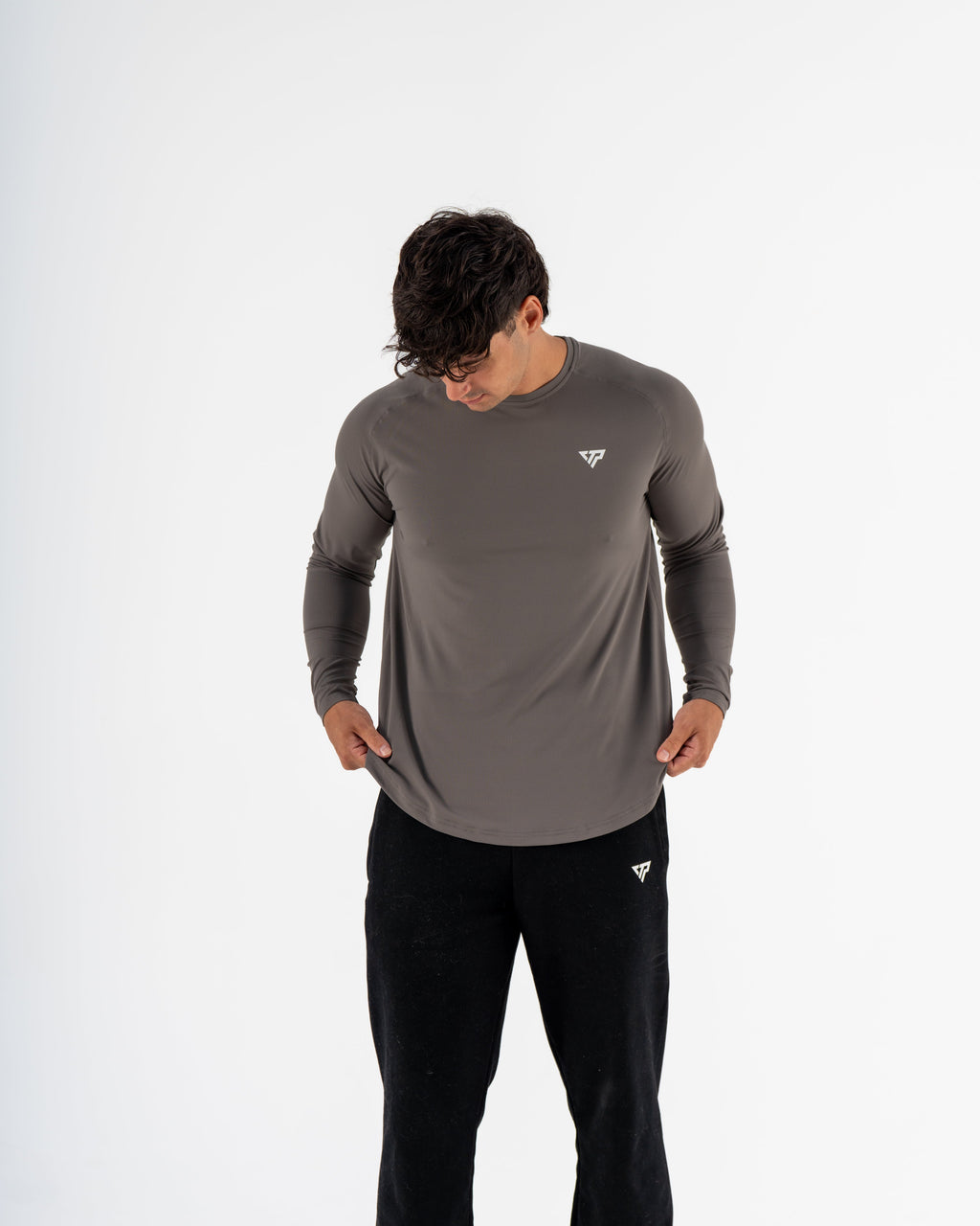 KTP MEN'S DRY FIT LONG SLEEVE TEE - DARK GREY