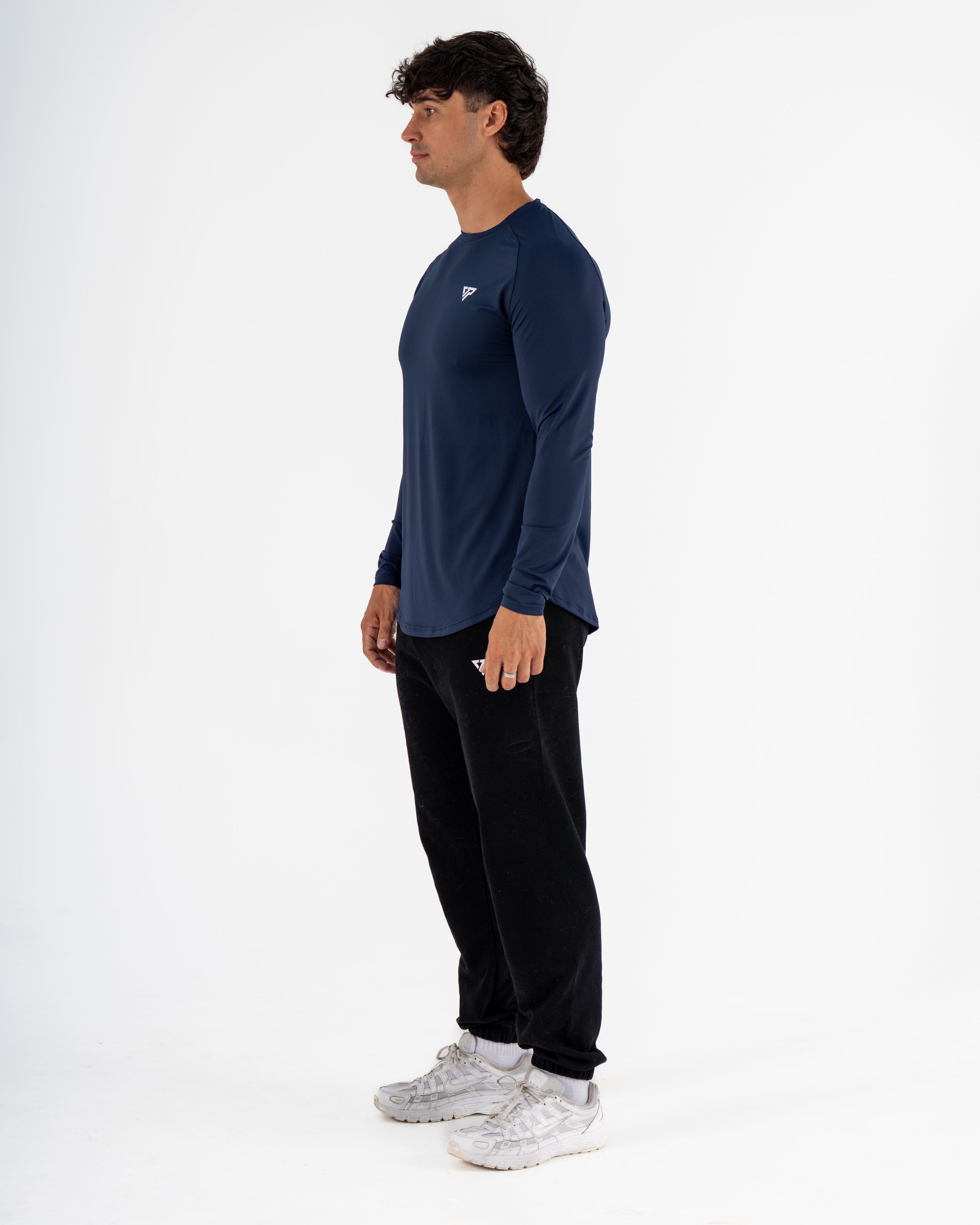 KTP MEN'S DRY FIT LONG SLEEVE TEE - NAVY