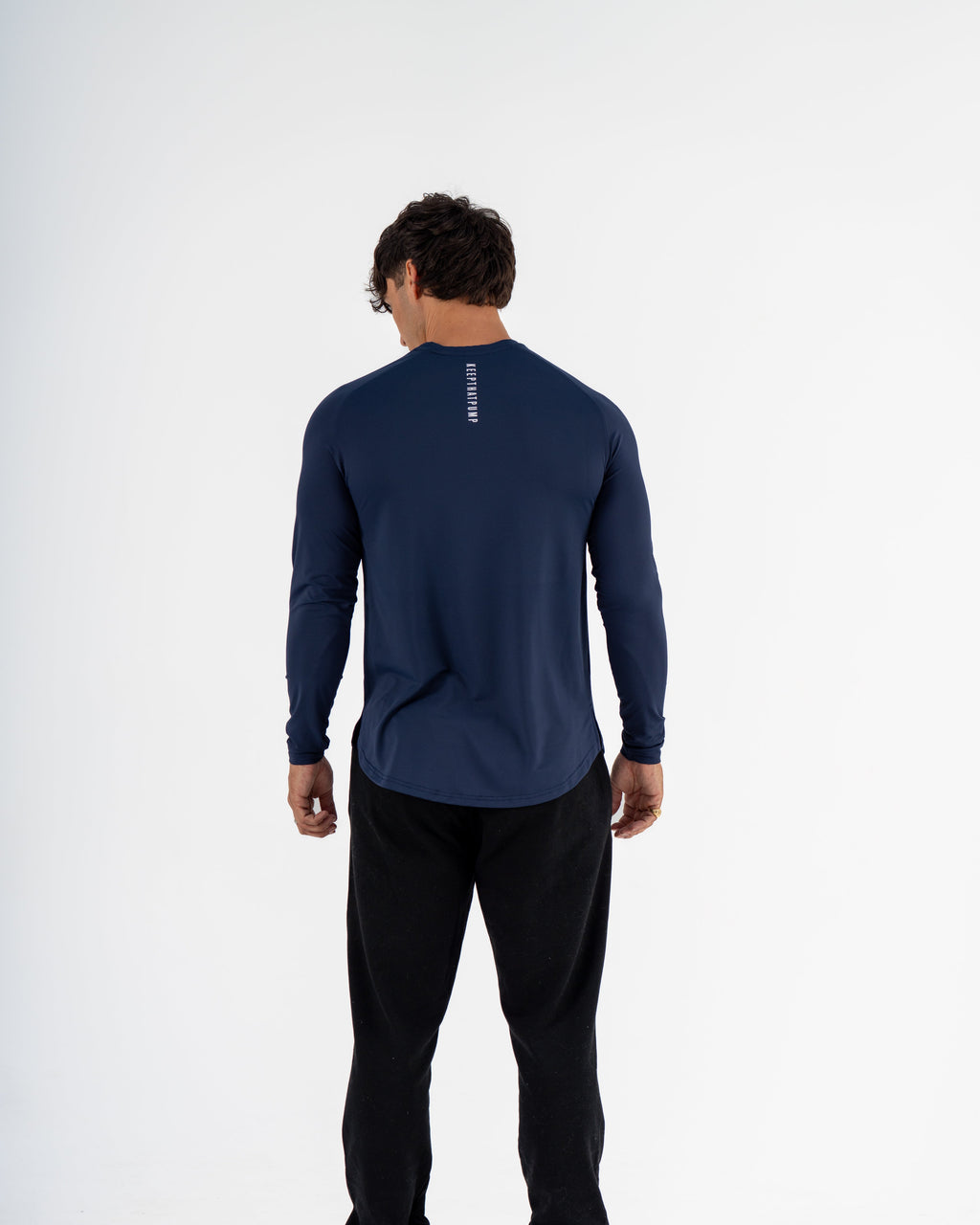 KTP MEN'S DRY FIT LONG SLEEVE TEE - NAVY