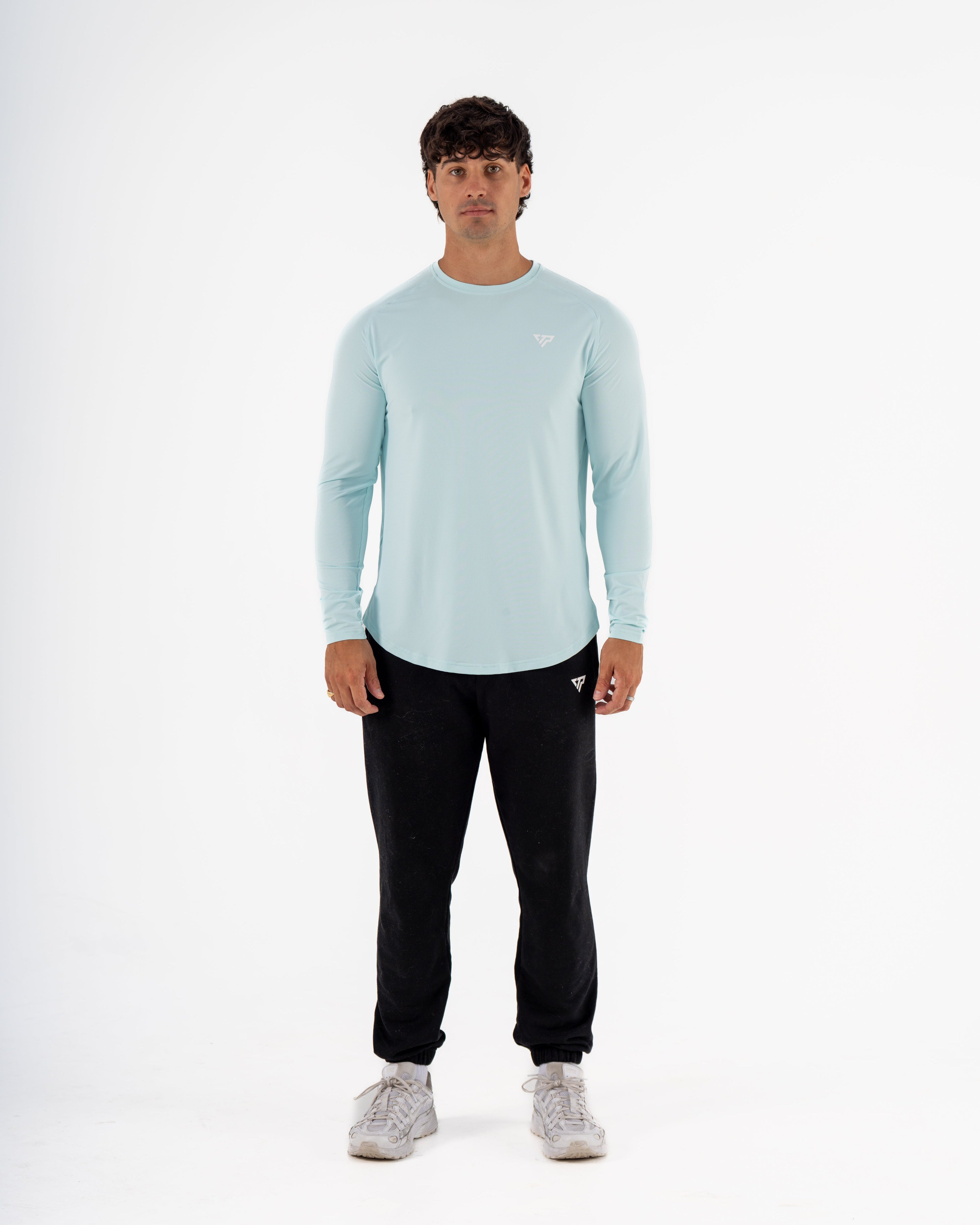KTP MEN'S DRY FIT LONG SLEEVE TEE - LIGHT BLUE
