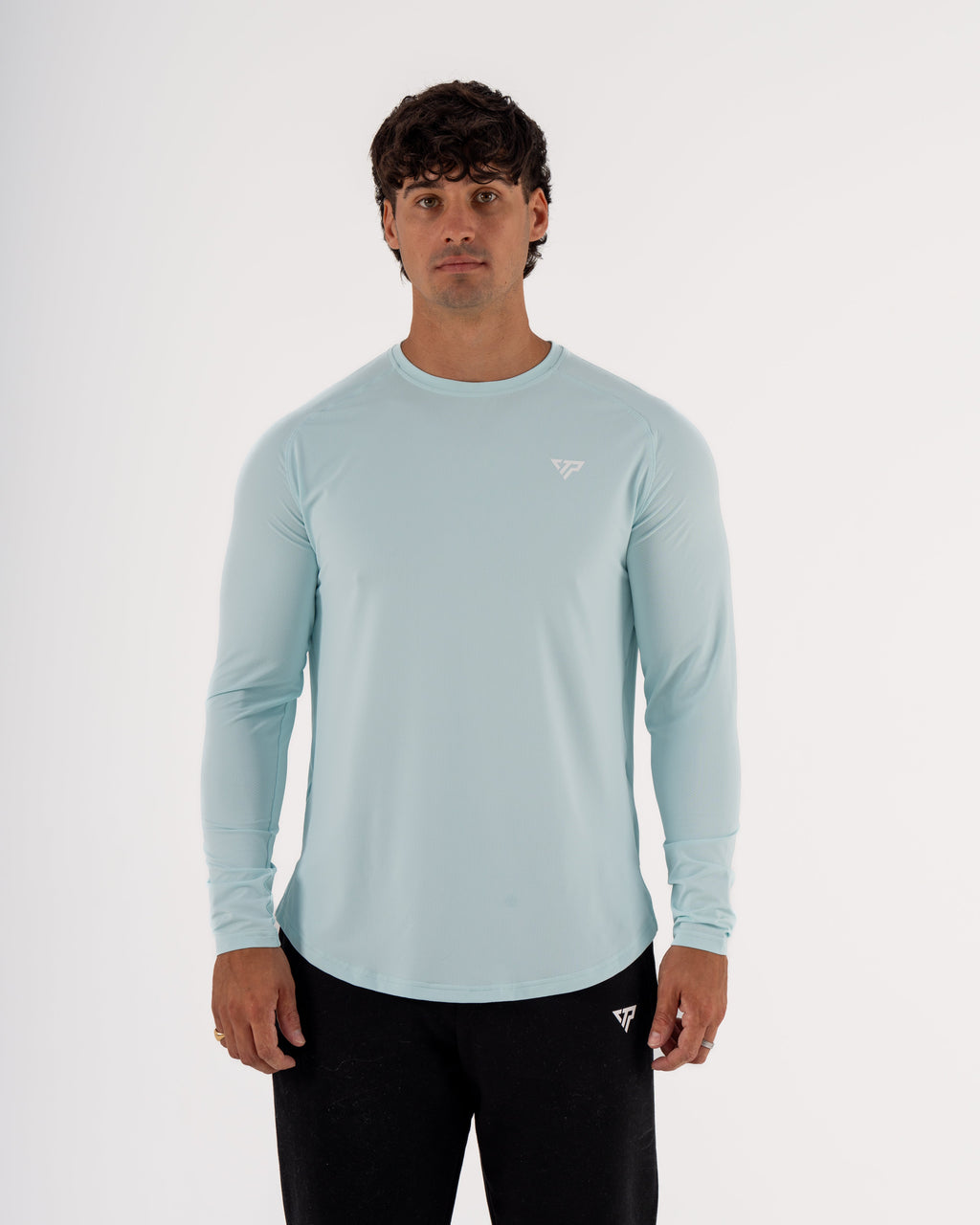 KTP MEN'S DRY FIT LONG SLEEVE TEE - LIGHT BLUE