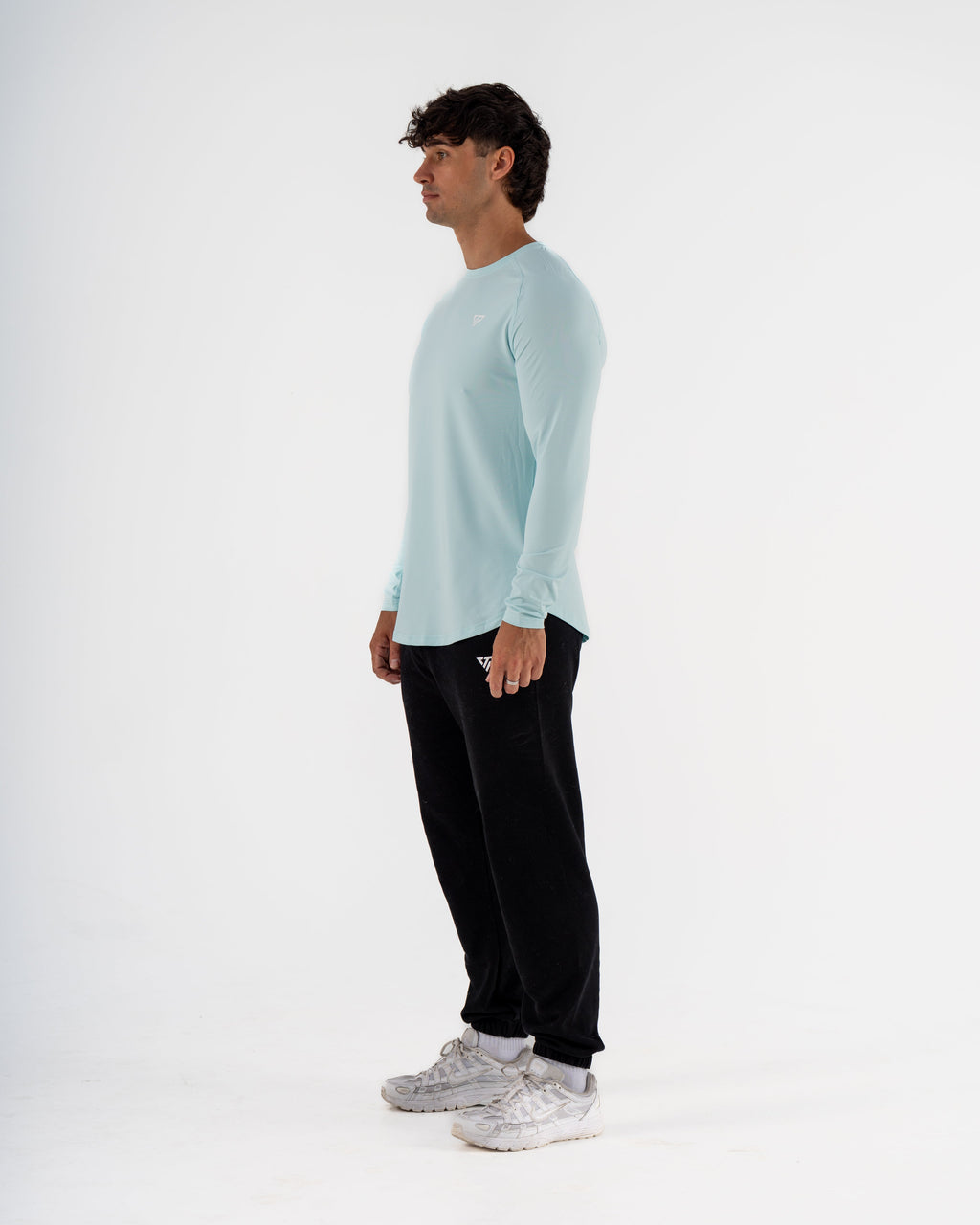 KTP MEN'S DRY FIT LONG SLEEVE TEE - LIGHT BLUE