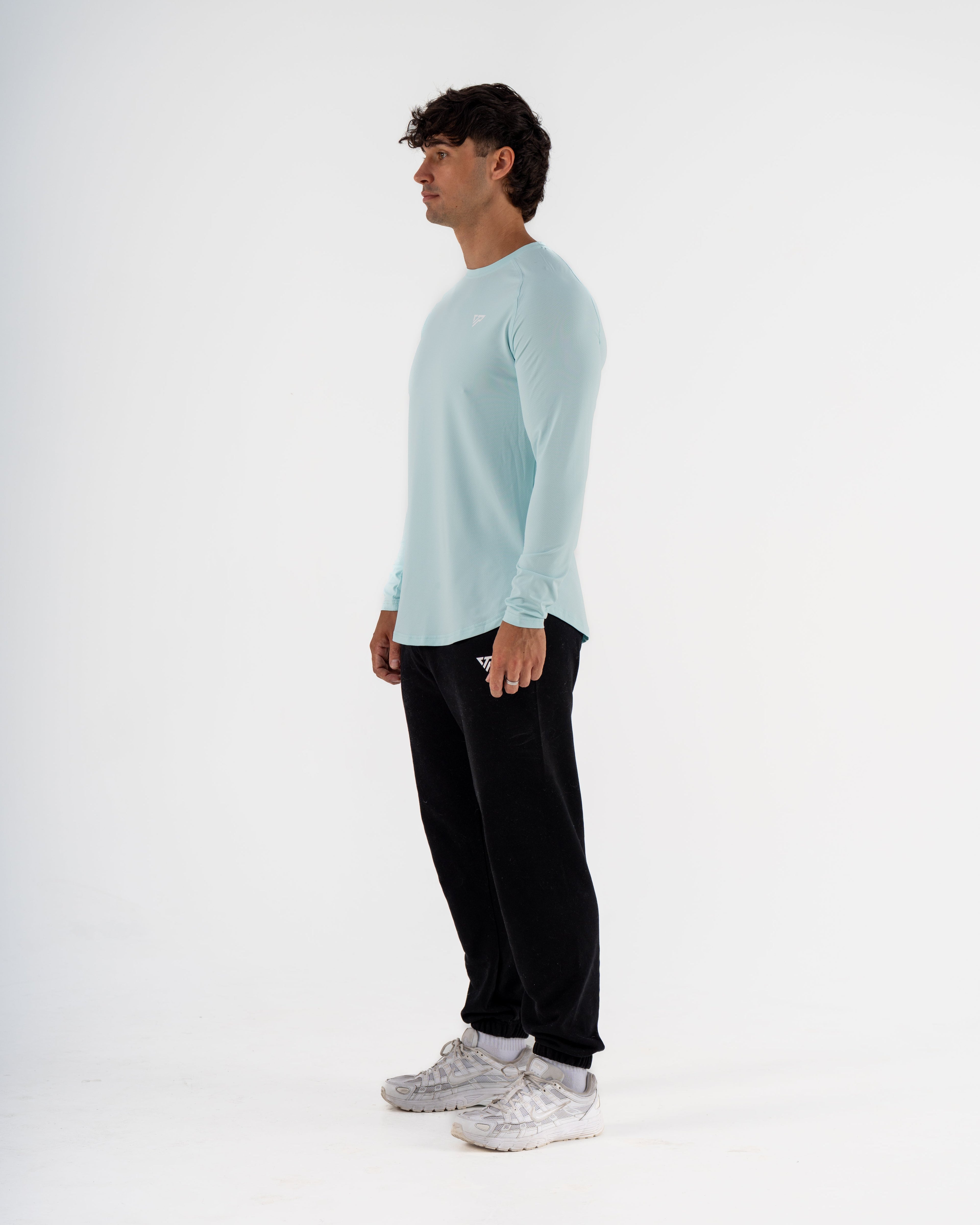 KTP MEN'S DRY FIT LONG SLEEVE TEE - LIGHT BLUE