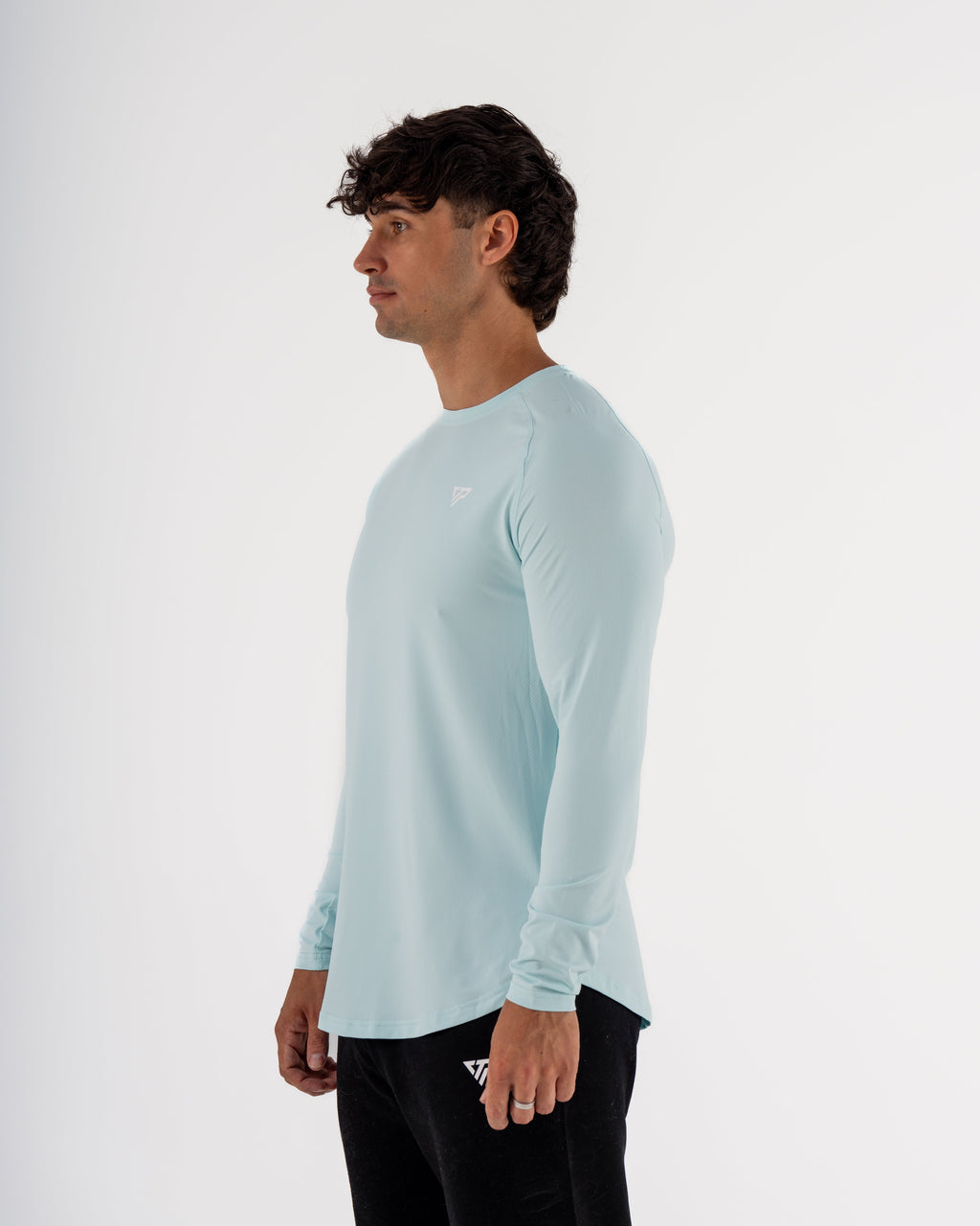 KTP MEN'S DRY FIT LONG SLEEVE TEE - LIGHT BLUE