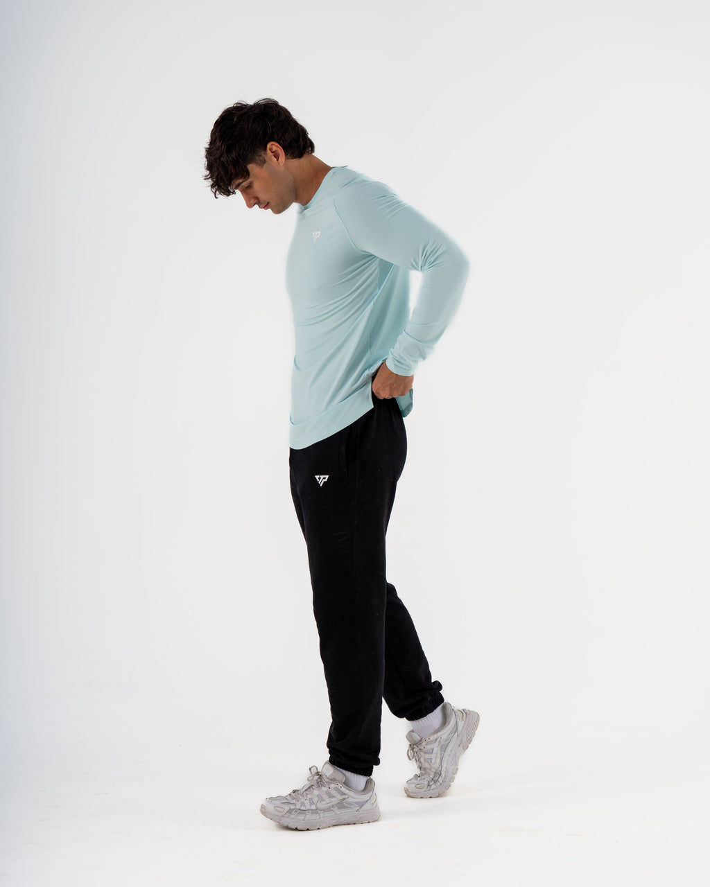 KTP MEN'S DRY FIT LONG SLEEVE TEE - LIGHT BLUE