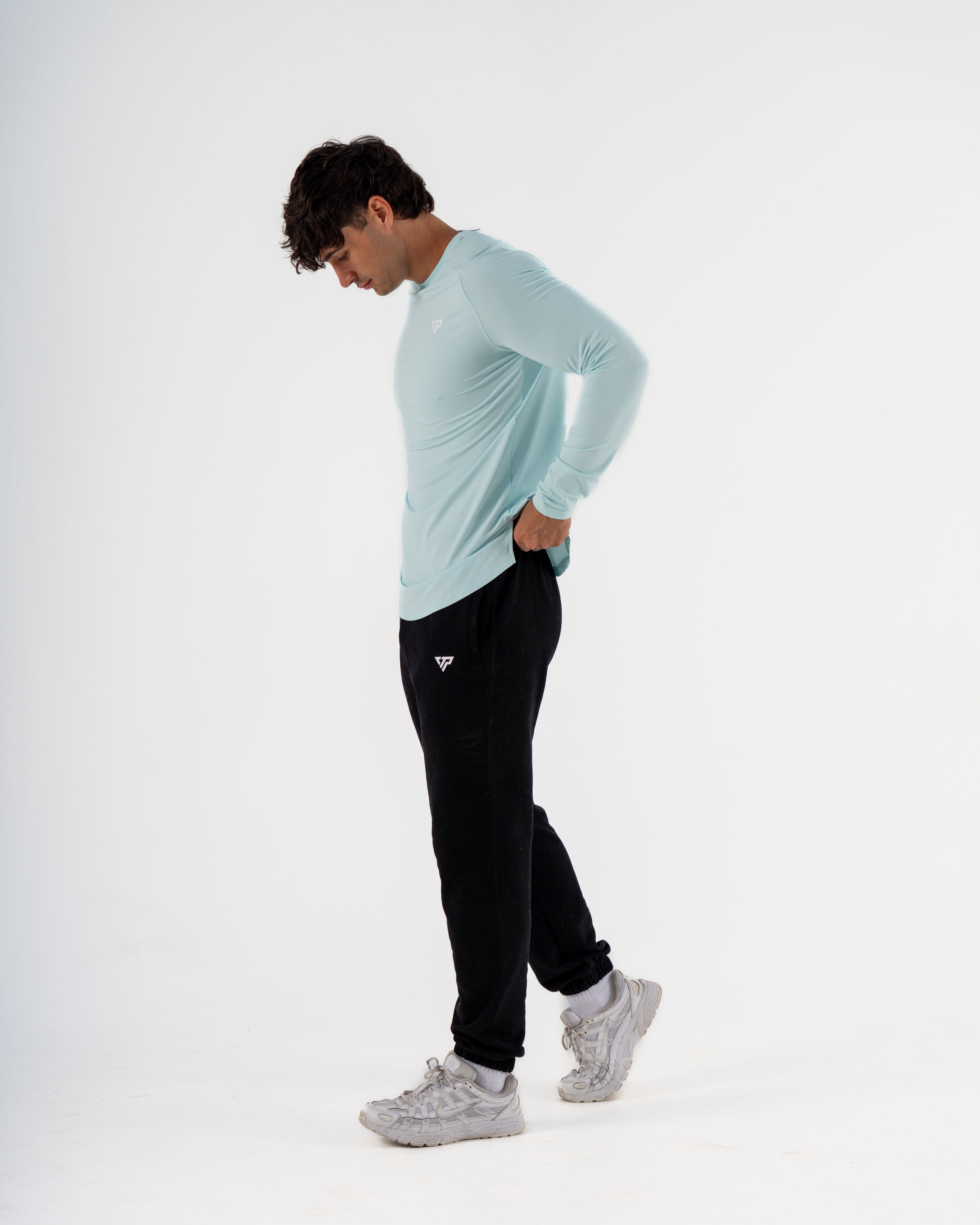 KTP MEN'S DRY FIT LONG SLEEVE TEE - LIGHT BLUE