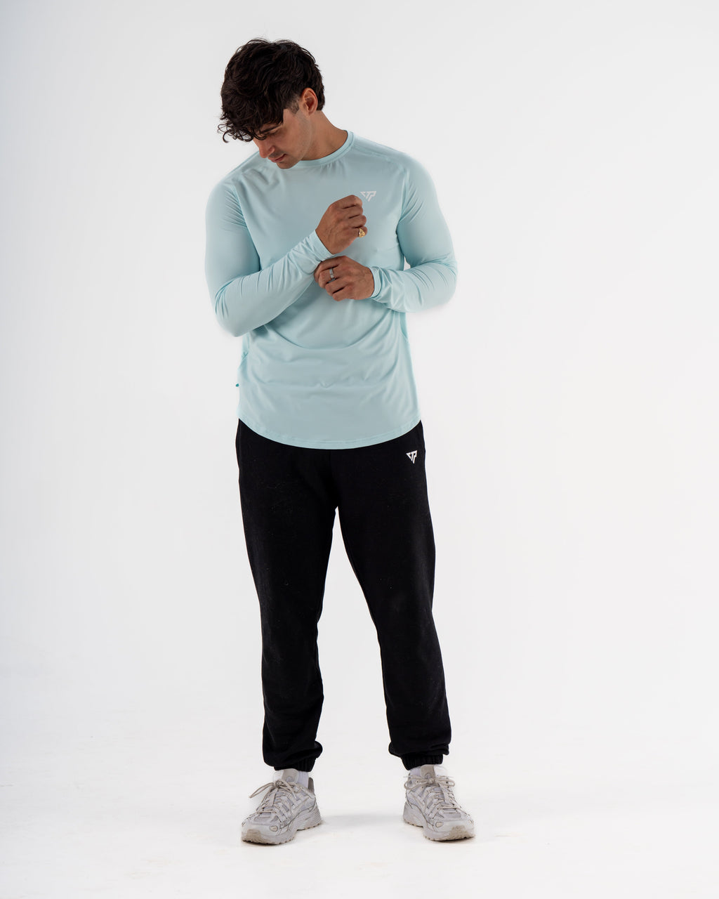 KTP MEN'S DRY FIT LONG SLEEVE TEE - LIGHT BLUE