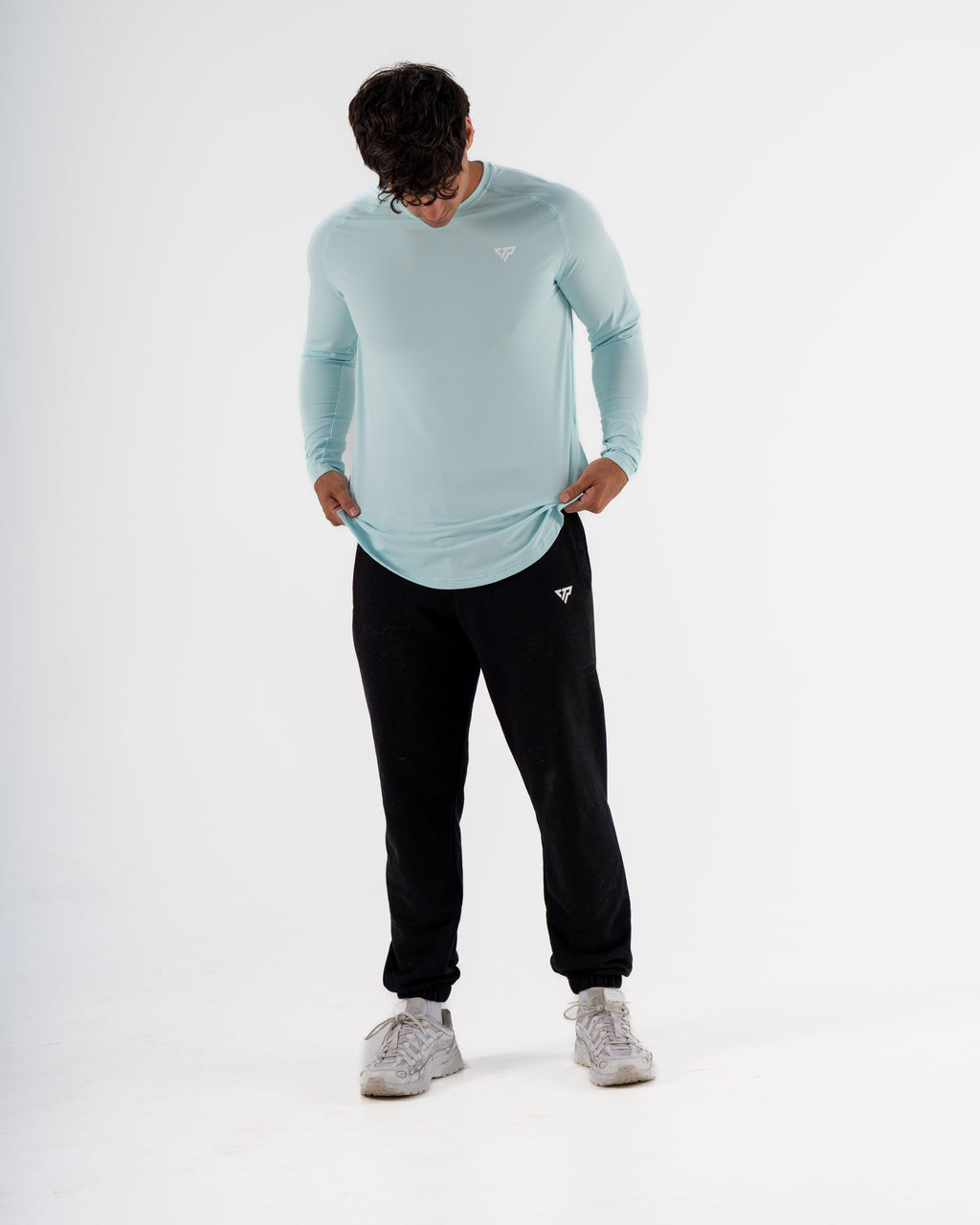 KTP MEN'S DRY FIT LONG SLEEVE TEE - LIGHT BLUE