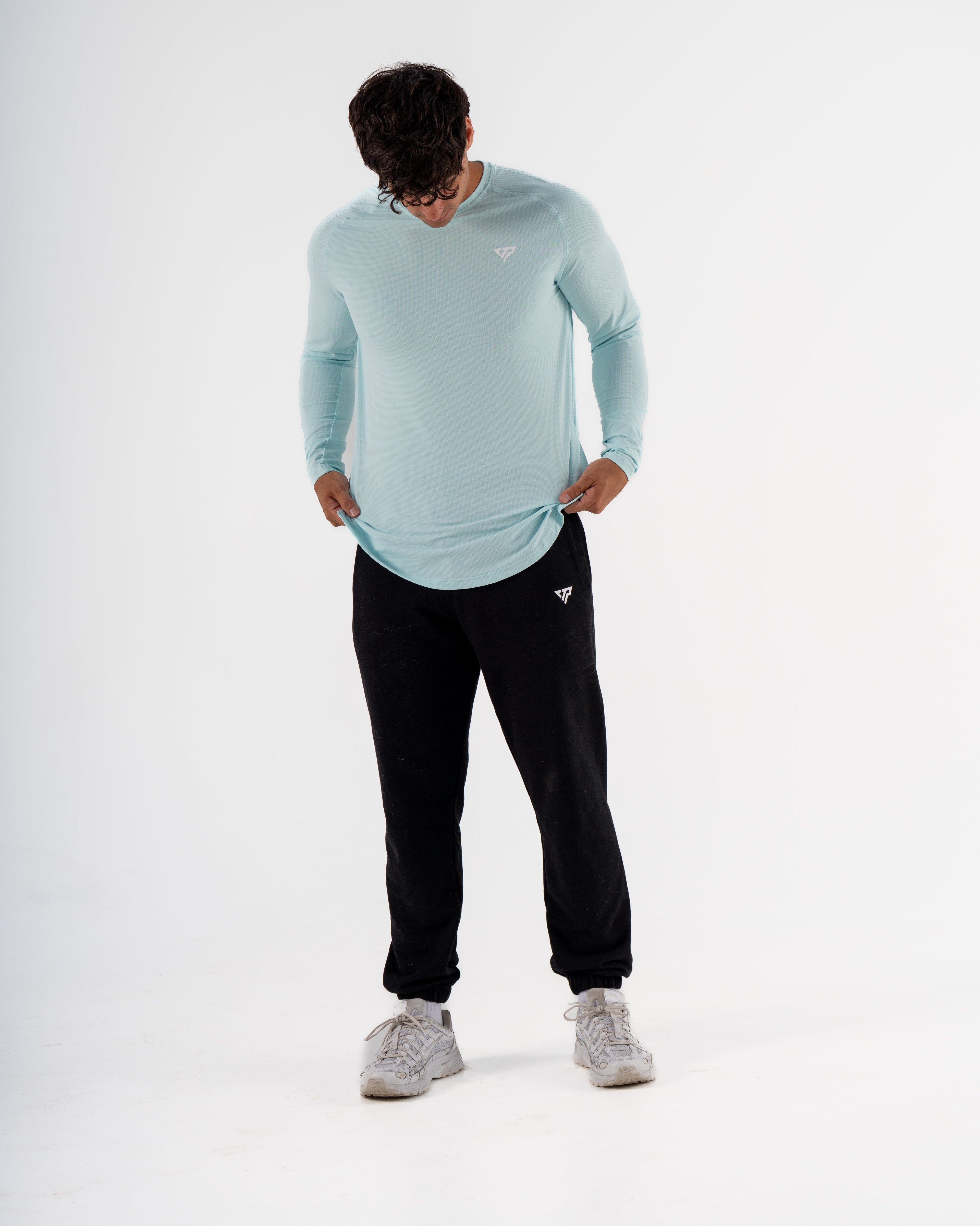 KTP MEN'S DRY FIT LONG SLEEVE TEE - LIGHT BLUE