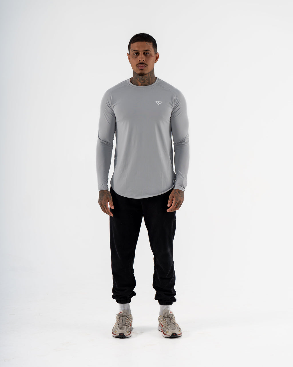 KTP MEN'S DRY FIT LONG SLEEVE TEE - LIGHT GREY