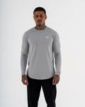 KTP MEN'S DRY FIT LONG SLEEVE TEE - LIGHT GREY