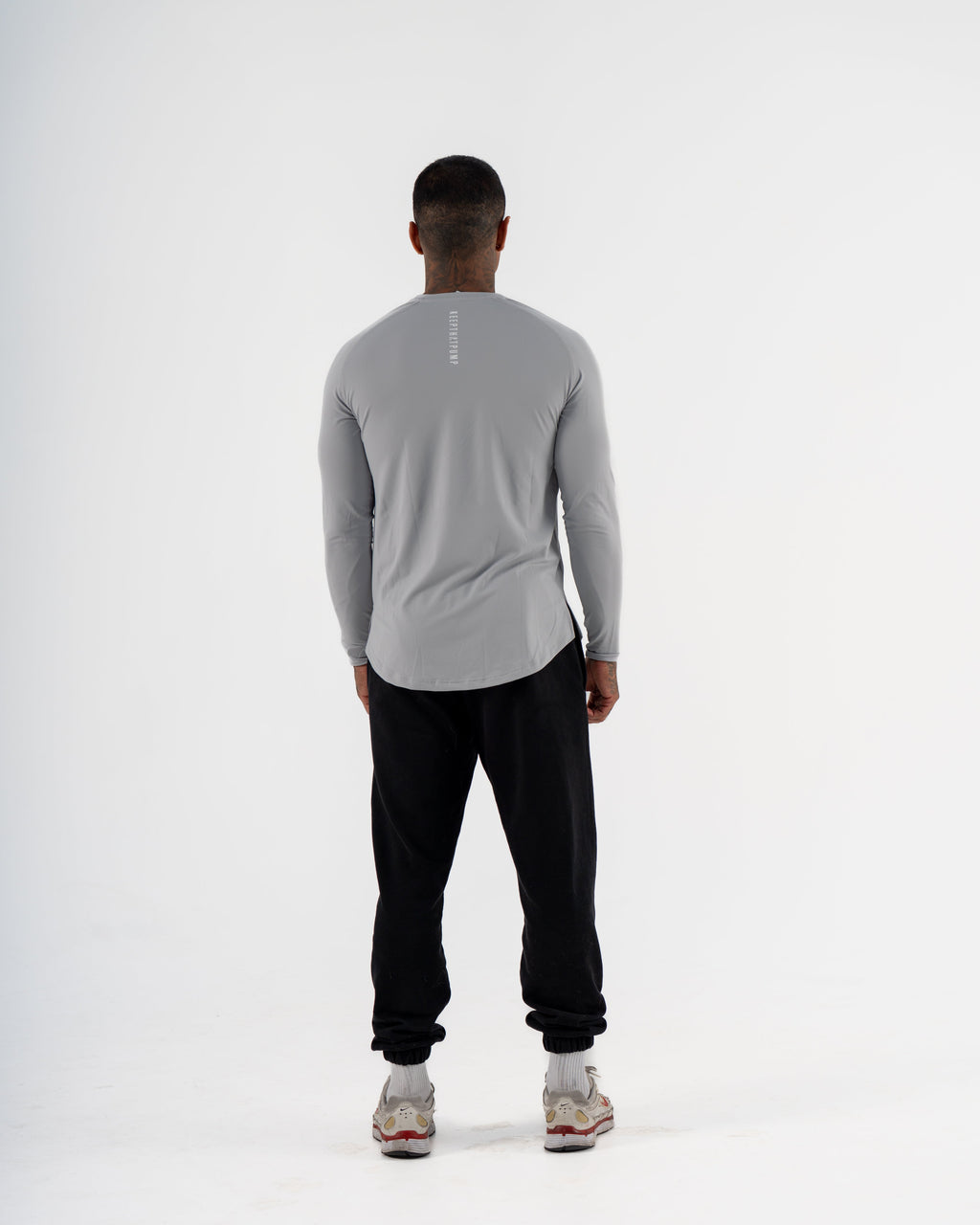KTP MEN'S DRY FIT LONG SLEEVE TEE - LIGHT GREY