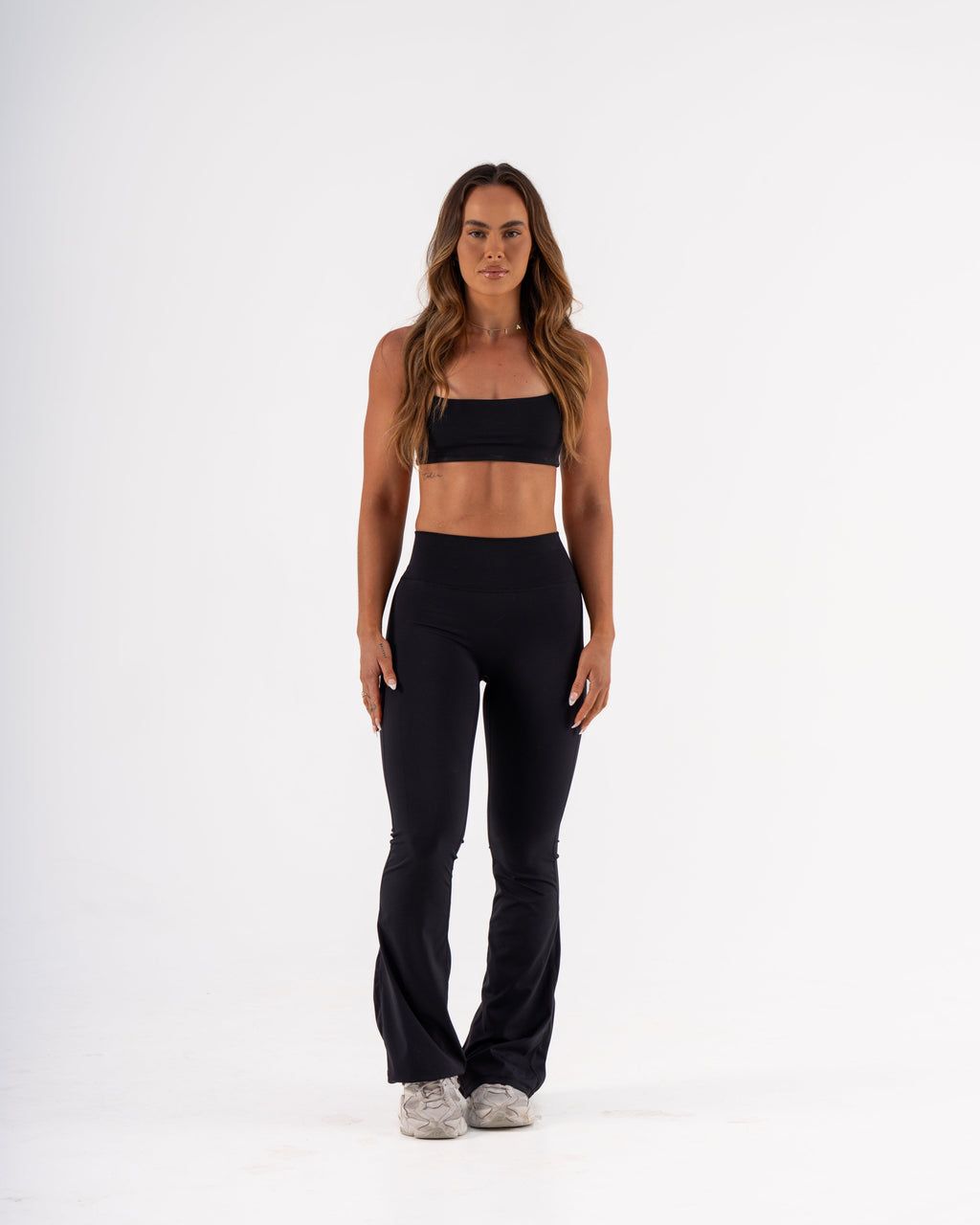 SIGNATURE FLARE PANTS REGULAR LENGTH - BLACK