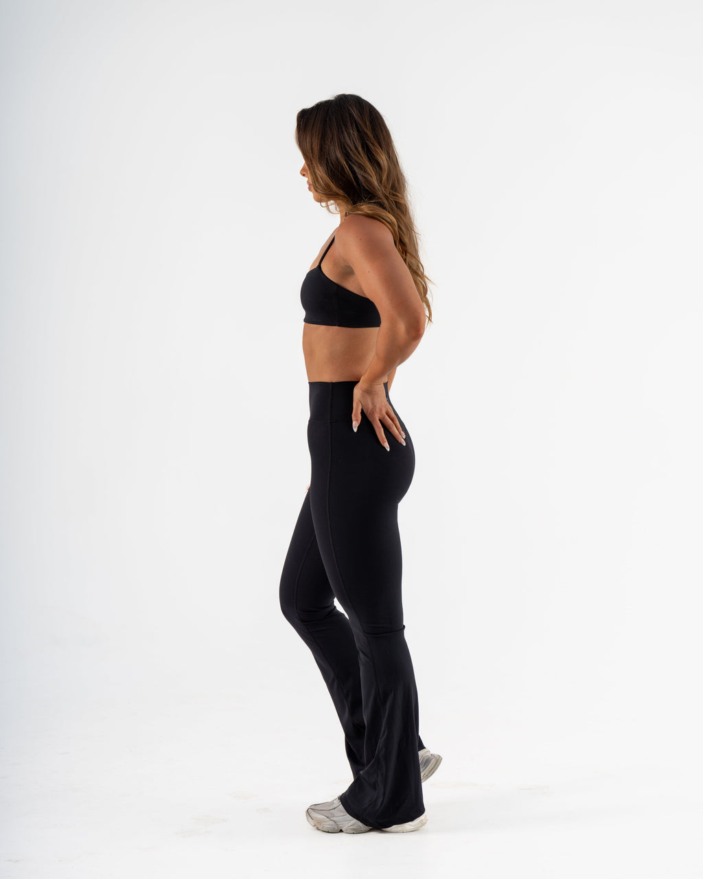 SIGNATURE FLARE PANTS LONG LENGTH - BLACK
