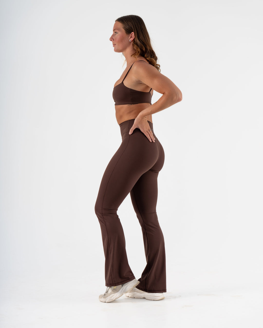 SIGNATURE FLARE PANTS LONG LENGTH -  ESPRESSO
