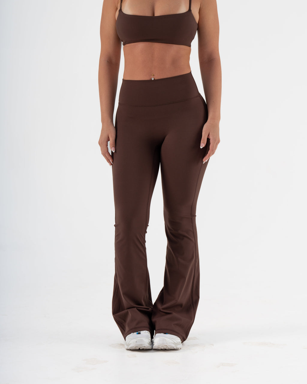 SIGNATURE FLARE PANTS REGULAR LENGTH - ESPRESSO