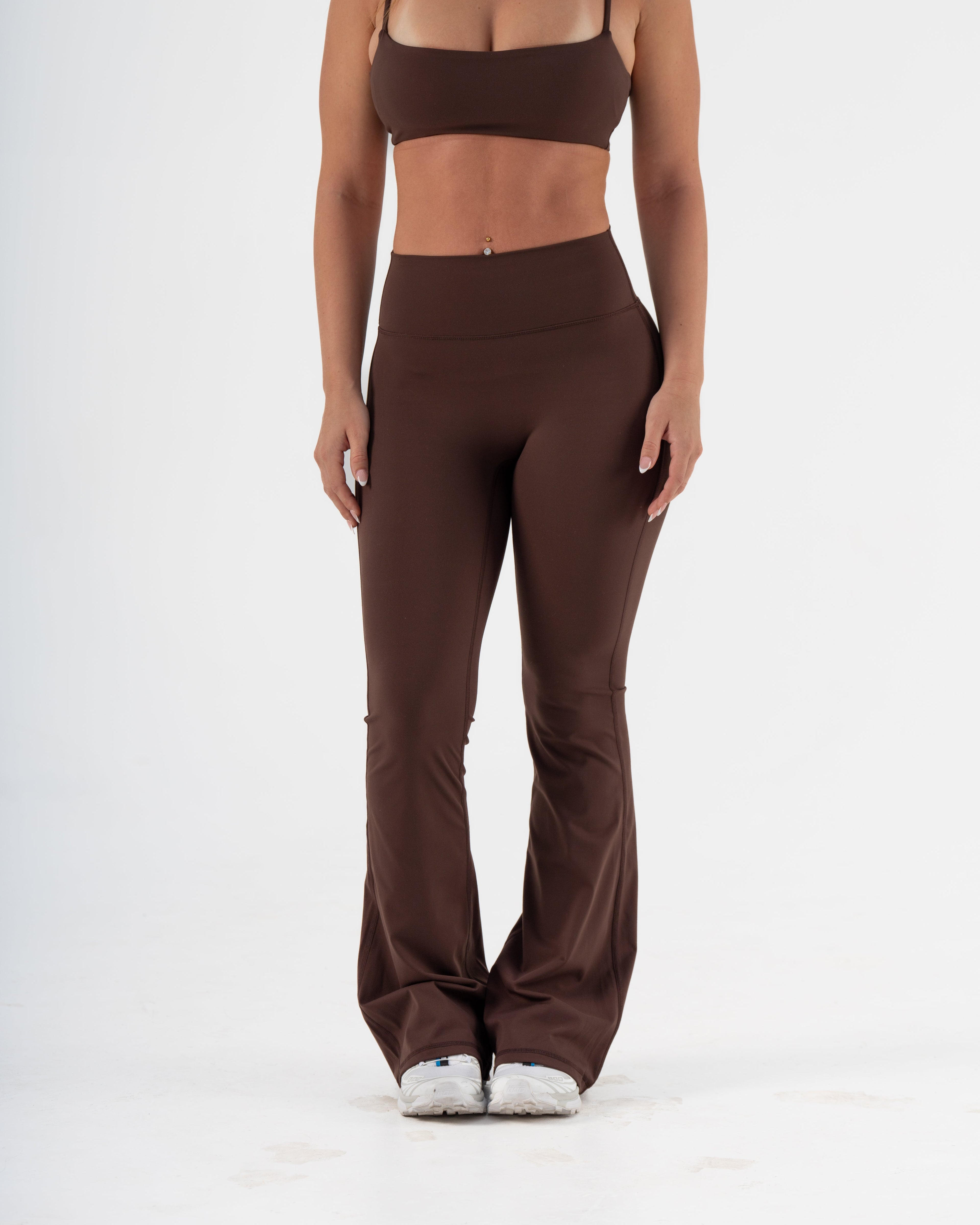 SIGNATURE FLARE PANTS REGULAR LENGTH - ESPRESSO