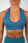 CORE HALTER BRA - TEAL