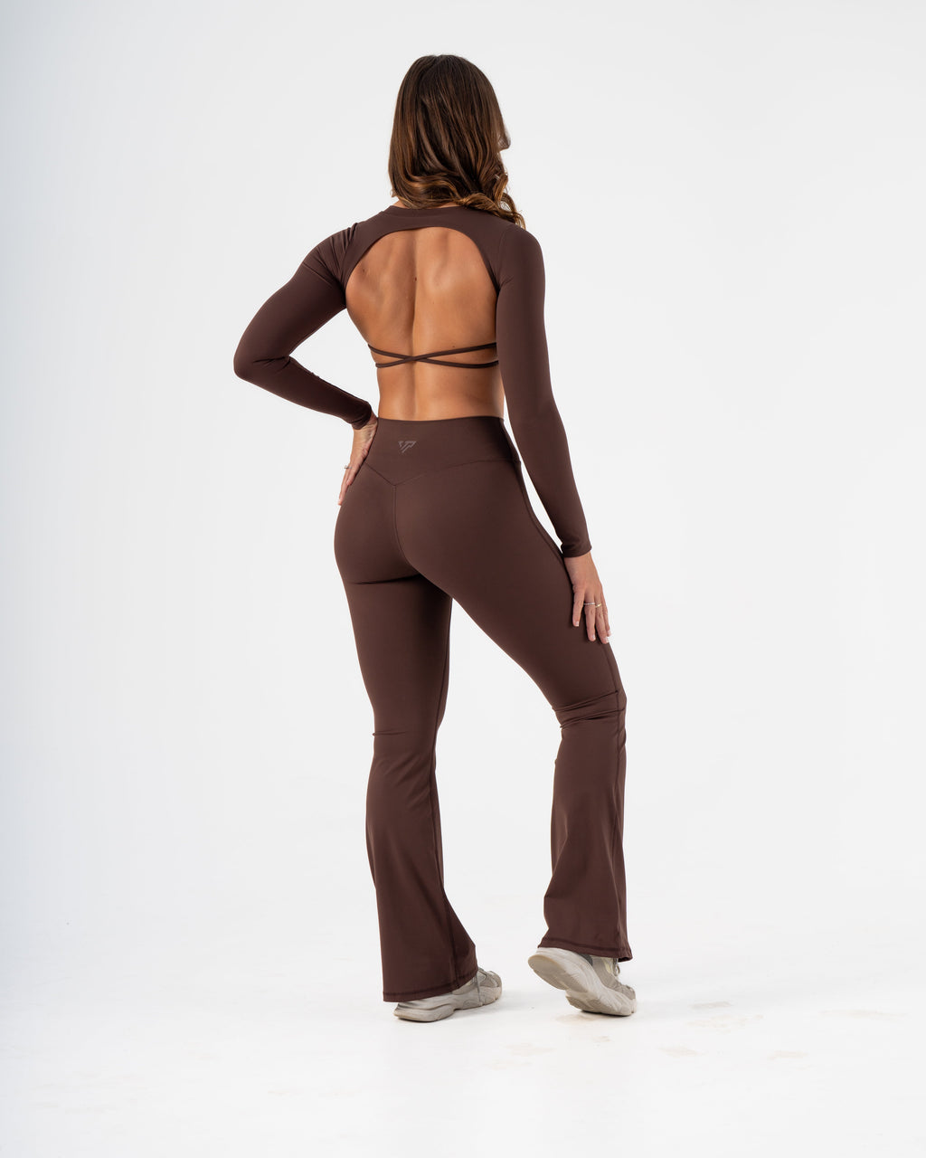 SIGNATURE LONG SLEEVE CROP - ESPRESSO