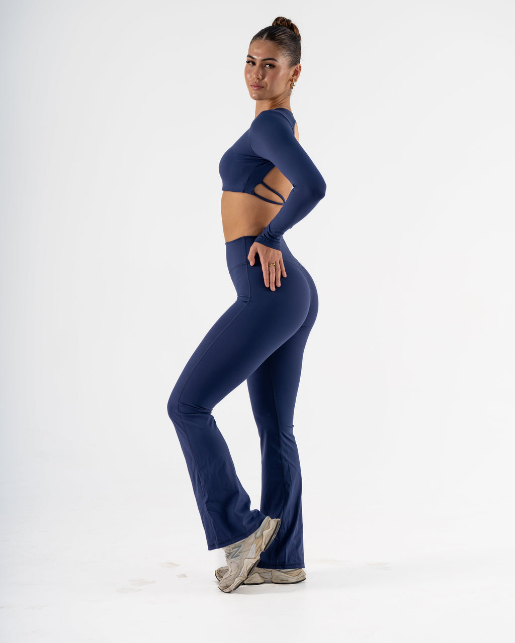 SIGNATURE FLARE PANTS LONG LENGTH - NAVY