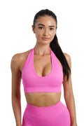 CORE HALTER BRA - NEON PINK