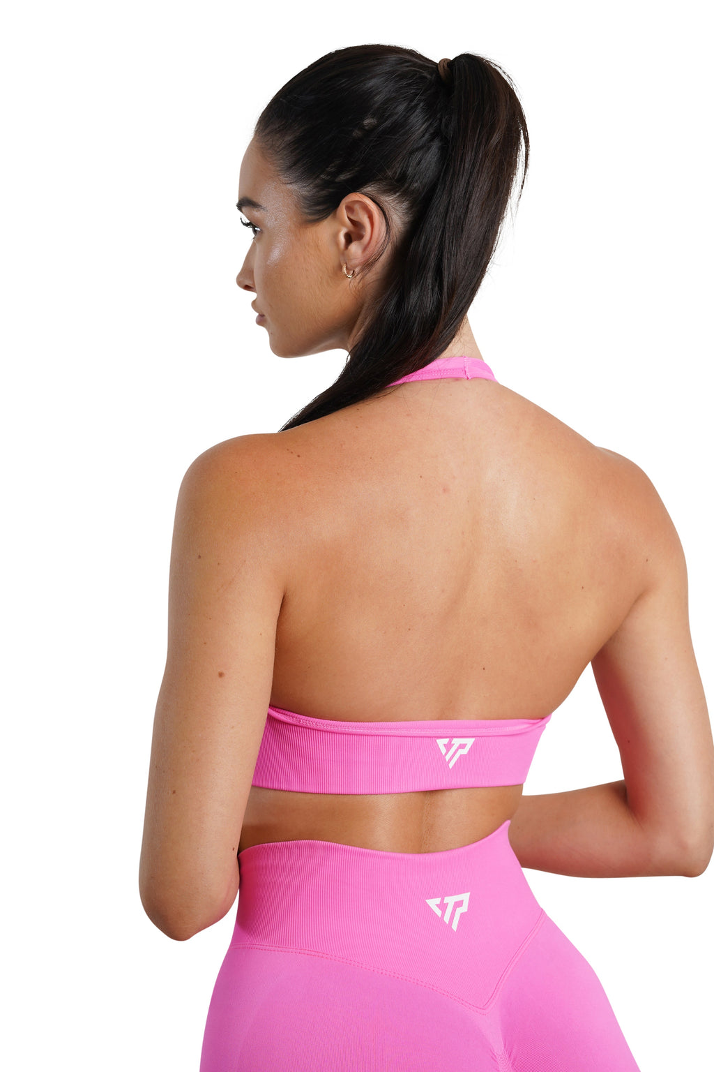 CORE HALTER BRA - NEON PINK