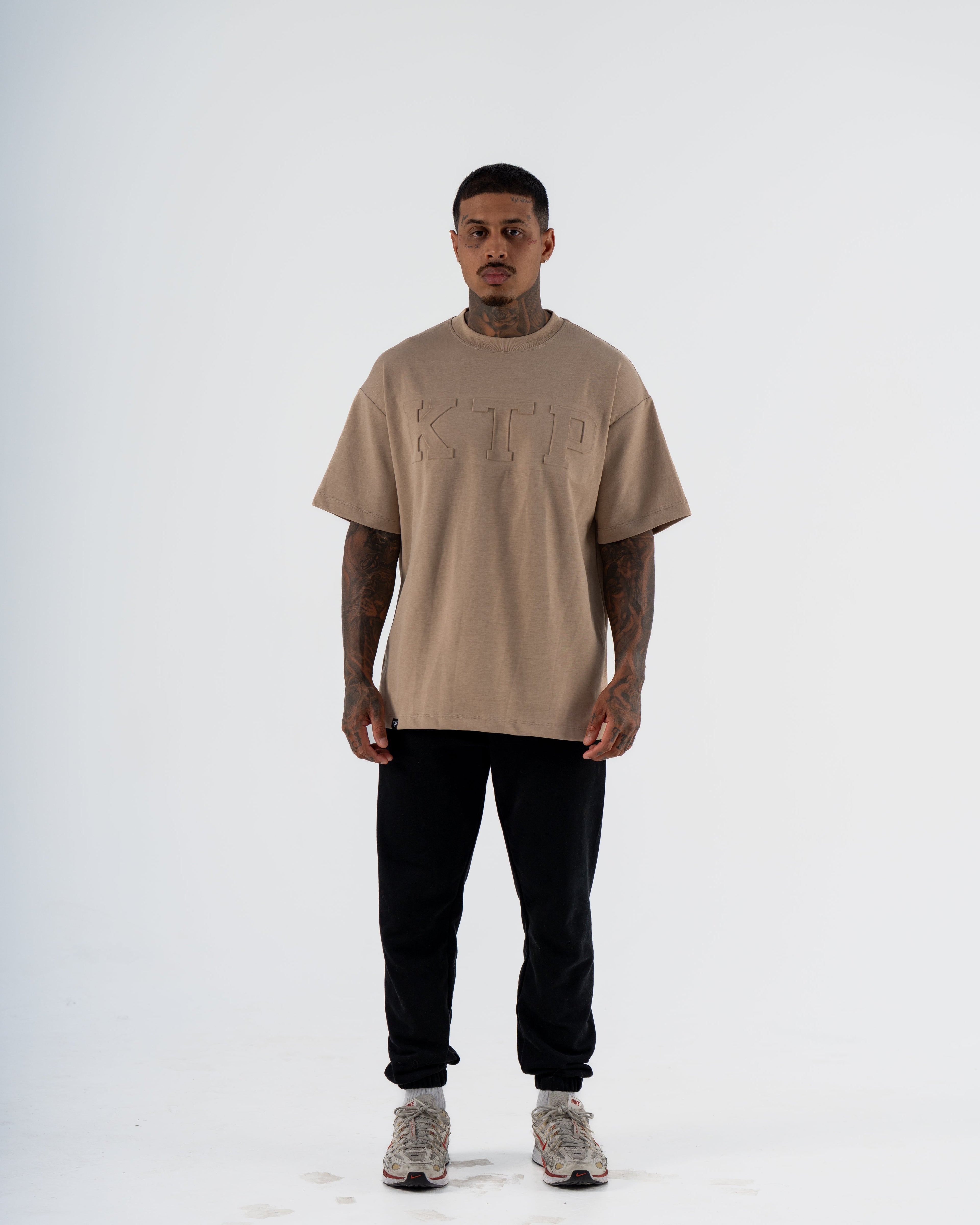 EMBOSSED KTP TEE 2 - BEIGE