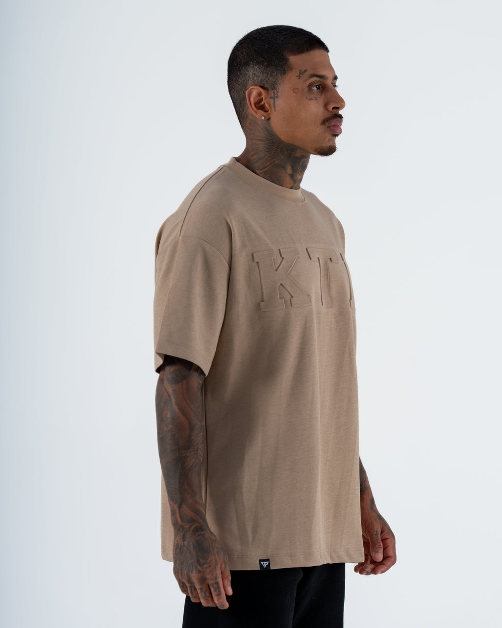 EMBOSSED KTP TEE 2 - BEIGE