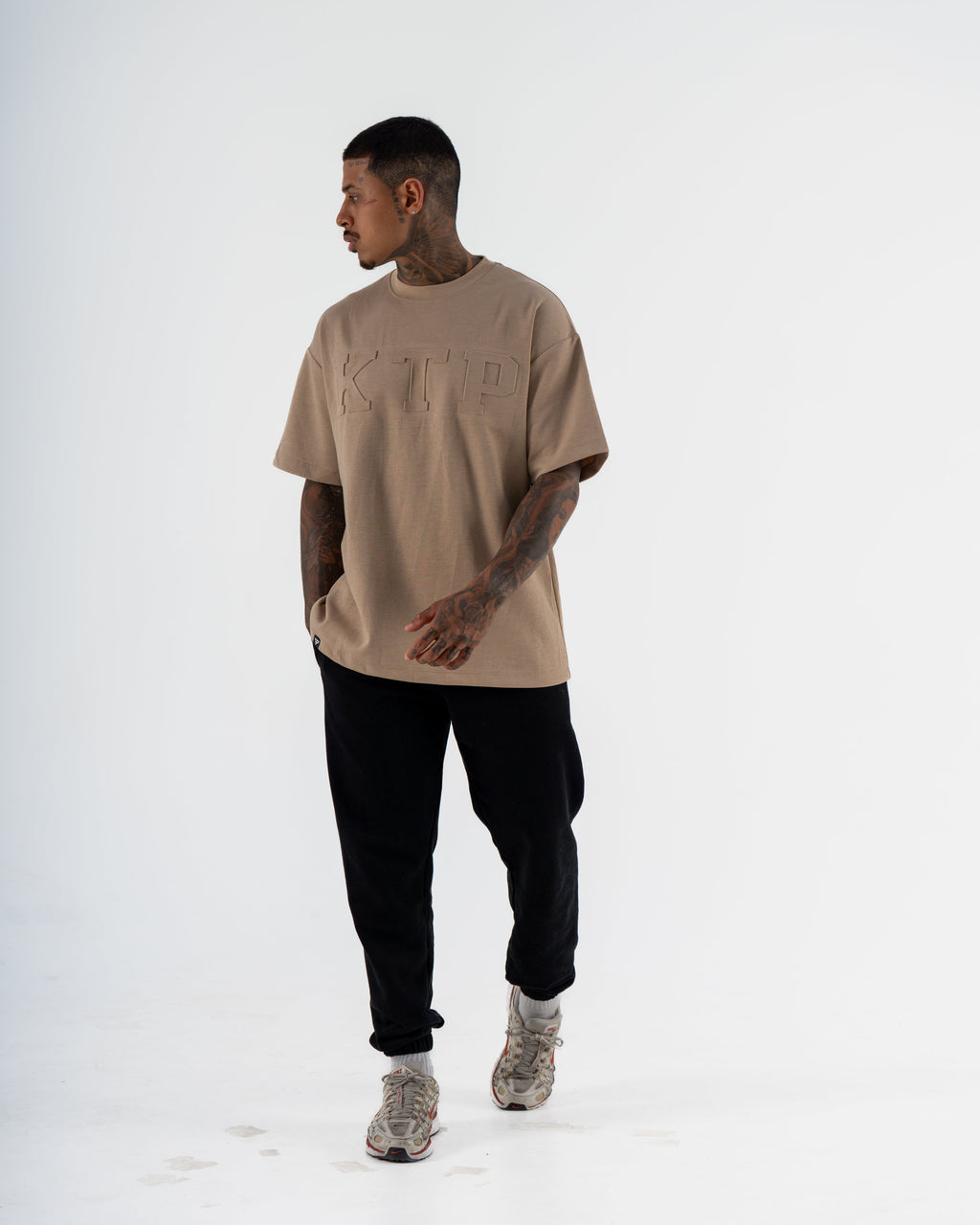 EMBOSSED KTP TEE 2 - BEIGE