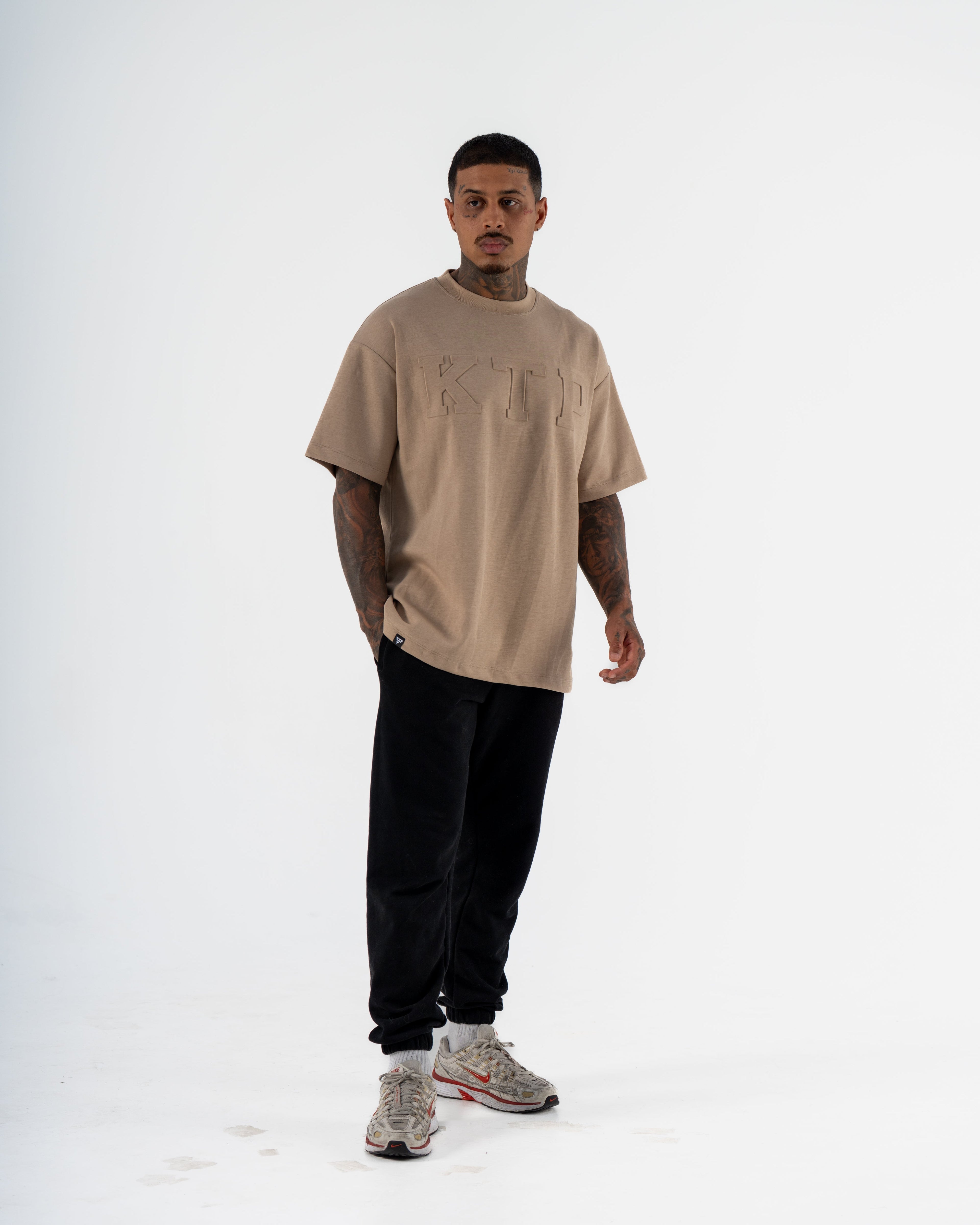 EMBOSSED KTP TEE 2 - BEIGE
