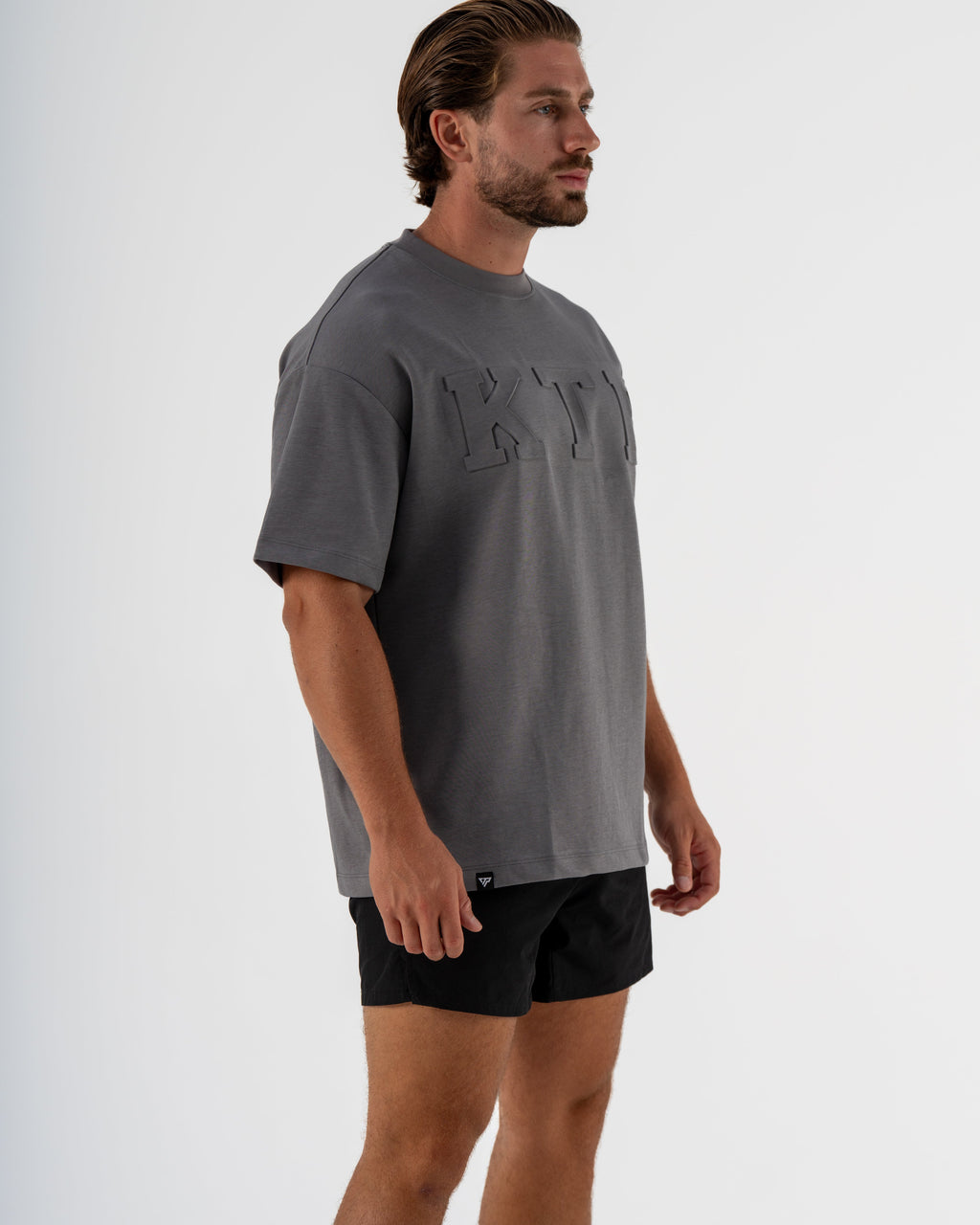 EMBOSSED KTP TEE 2 - CHARCOAL