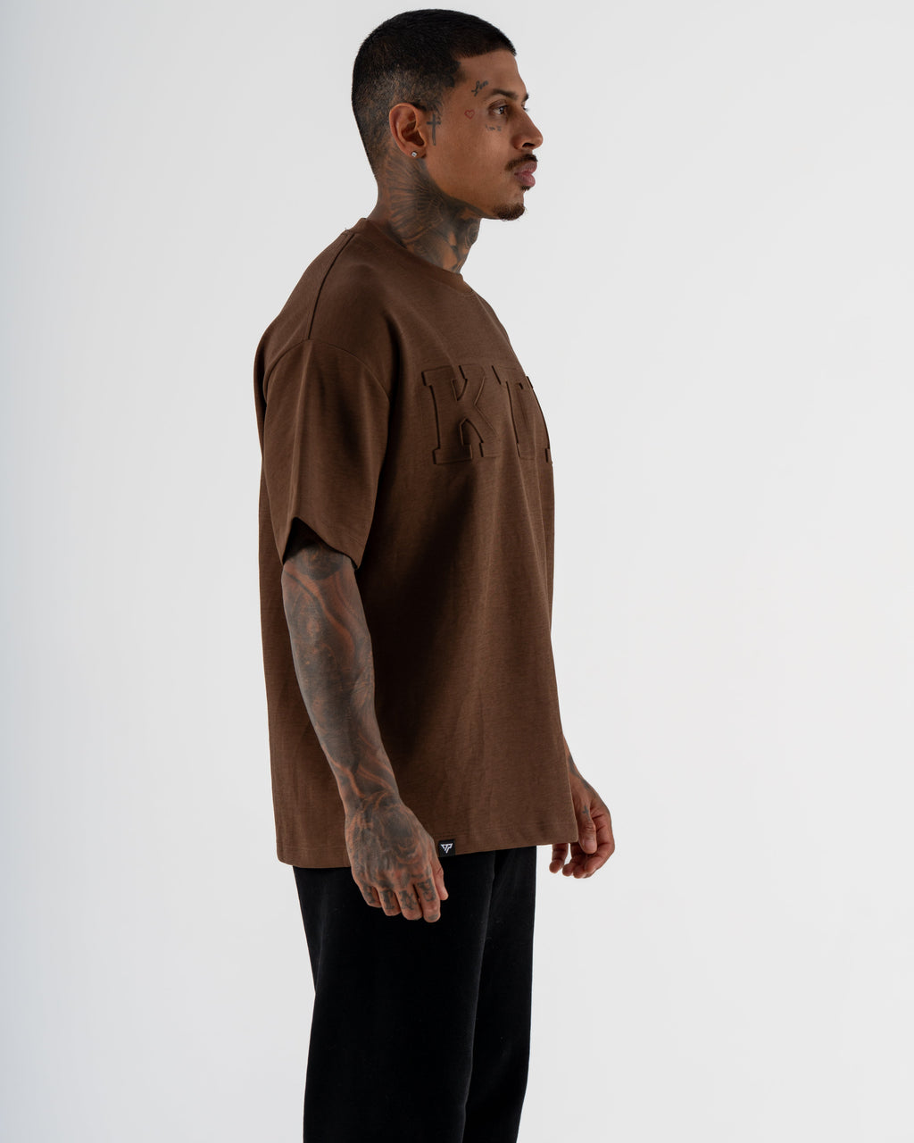 EMBOSSED KTP TEE 2 - BROWN