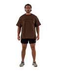 KTP MEN'S EMBOSSED TEE - BROWN