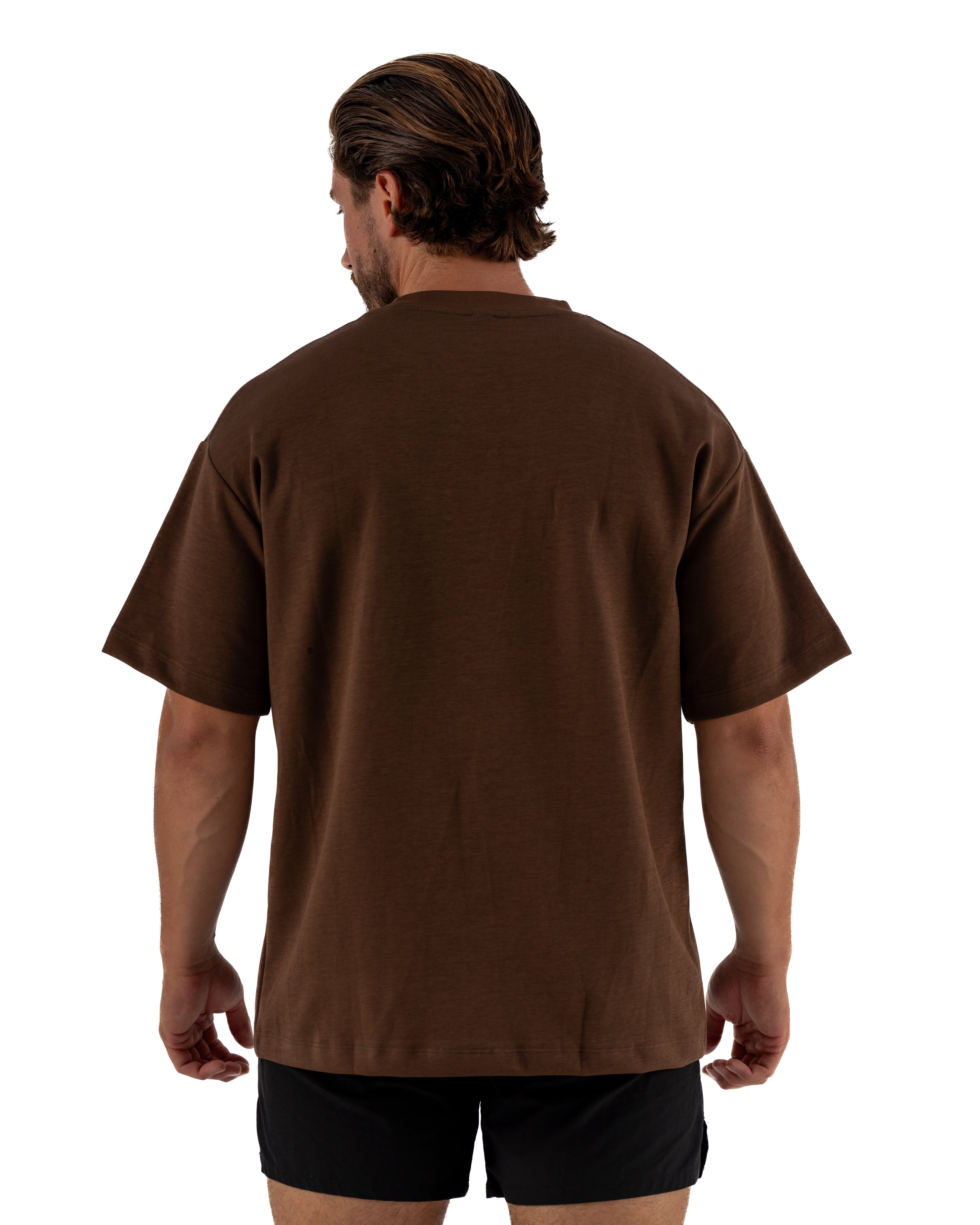 KTP MEN'S EMBOSSED TEE - BROWN