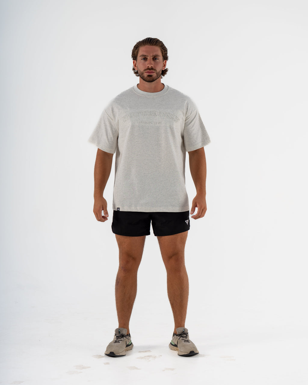 KTP MEN'S EMBOSSED TEE - MARLE GREY