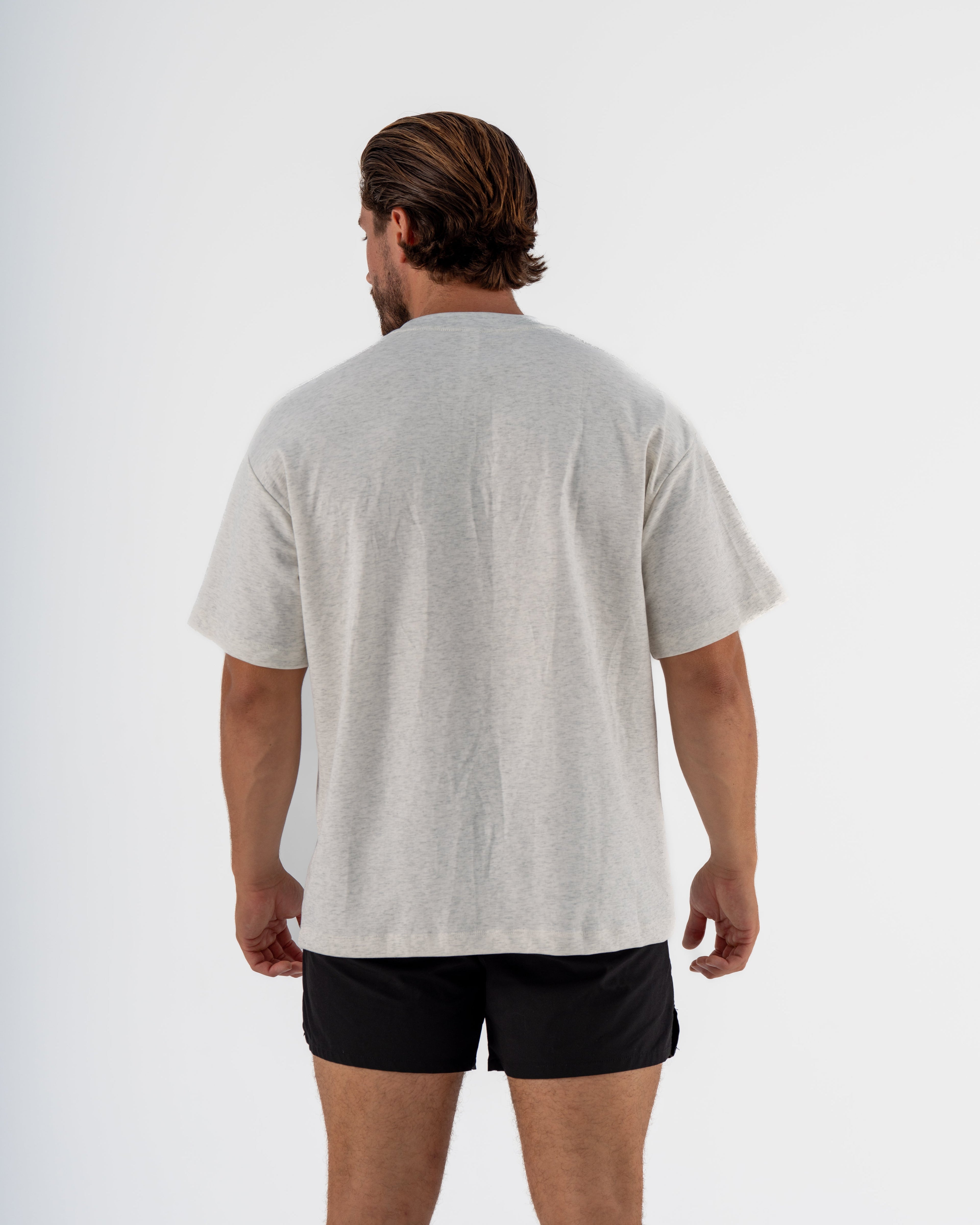 KTP MEN'S EMBOSSED TEE - MARLE GREY
