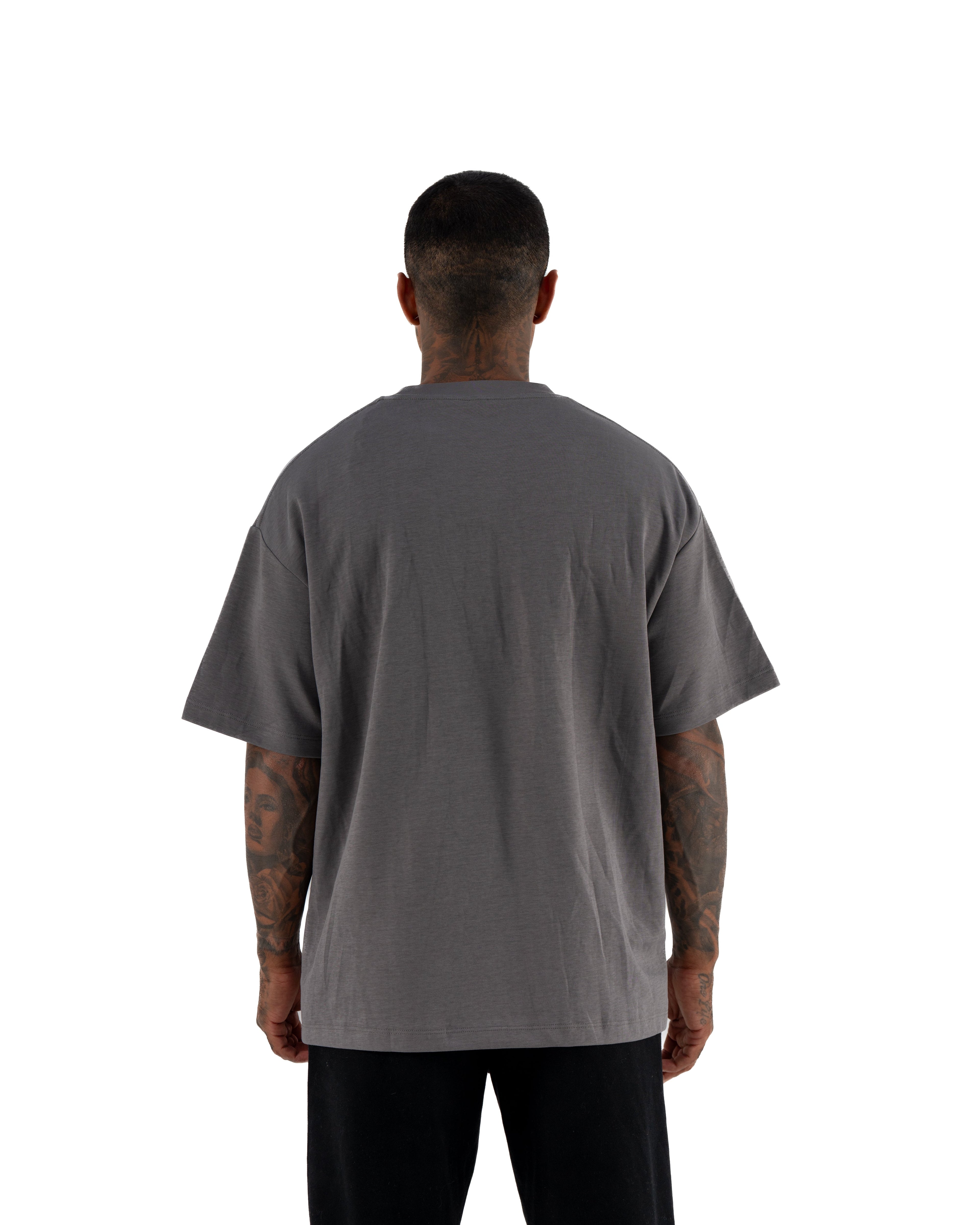 KTP MEN'S EMBOSSED TEE - CHARCOAL