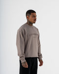 KTP MEN'S EMBOSSED CREW NECK JUMPER- DARK GREY