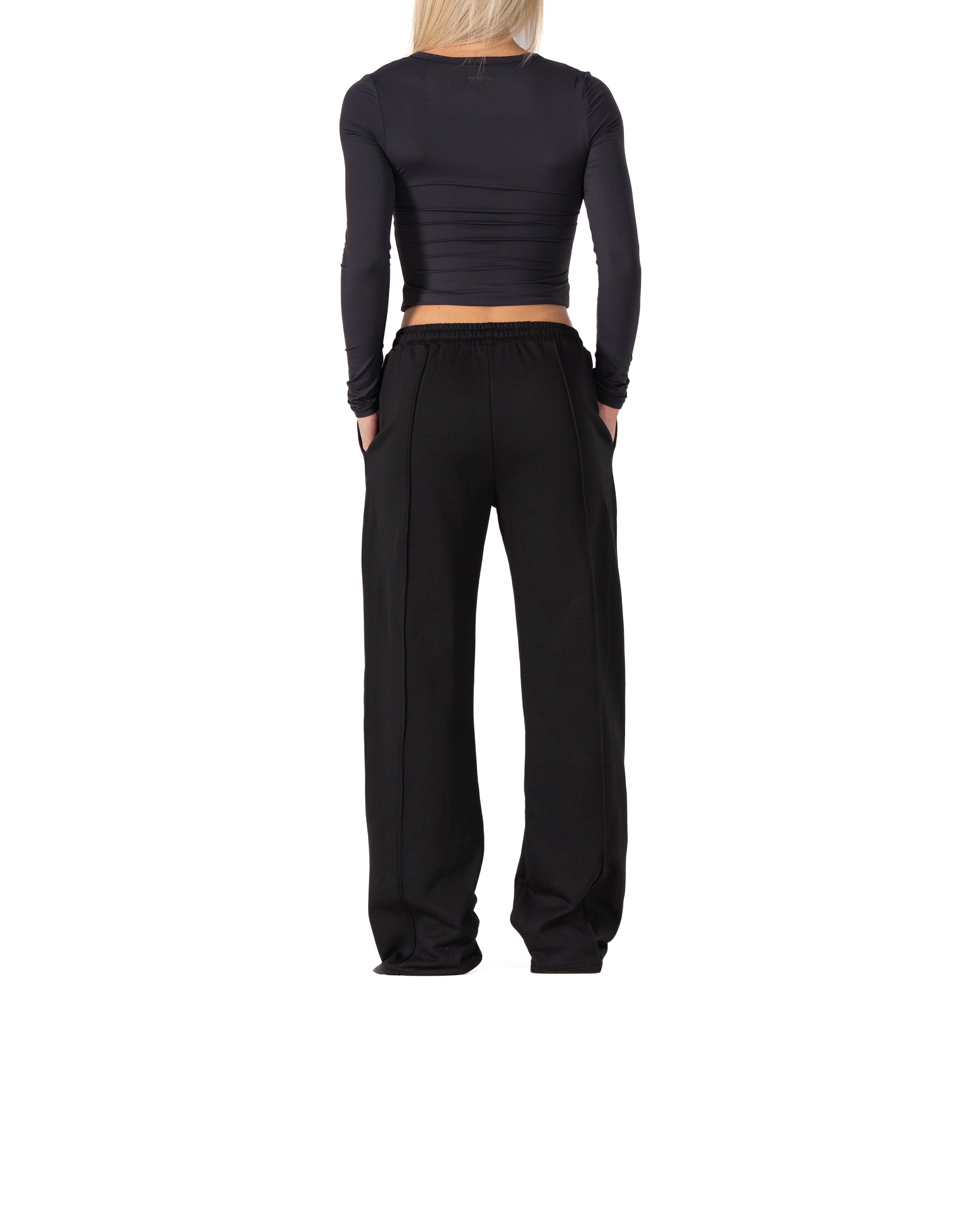 CLASSIC WIDE LEG SWEATPANTS - BLACK