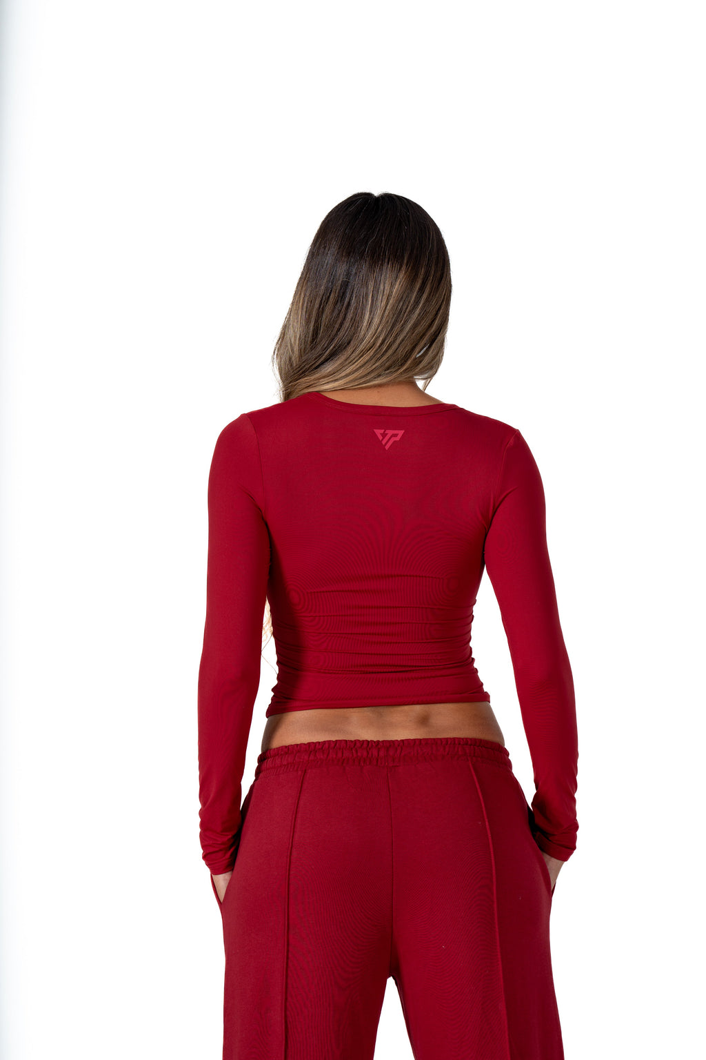 CLASSIC V-NECK LONG SLEEVE - WINE