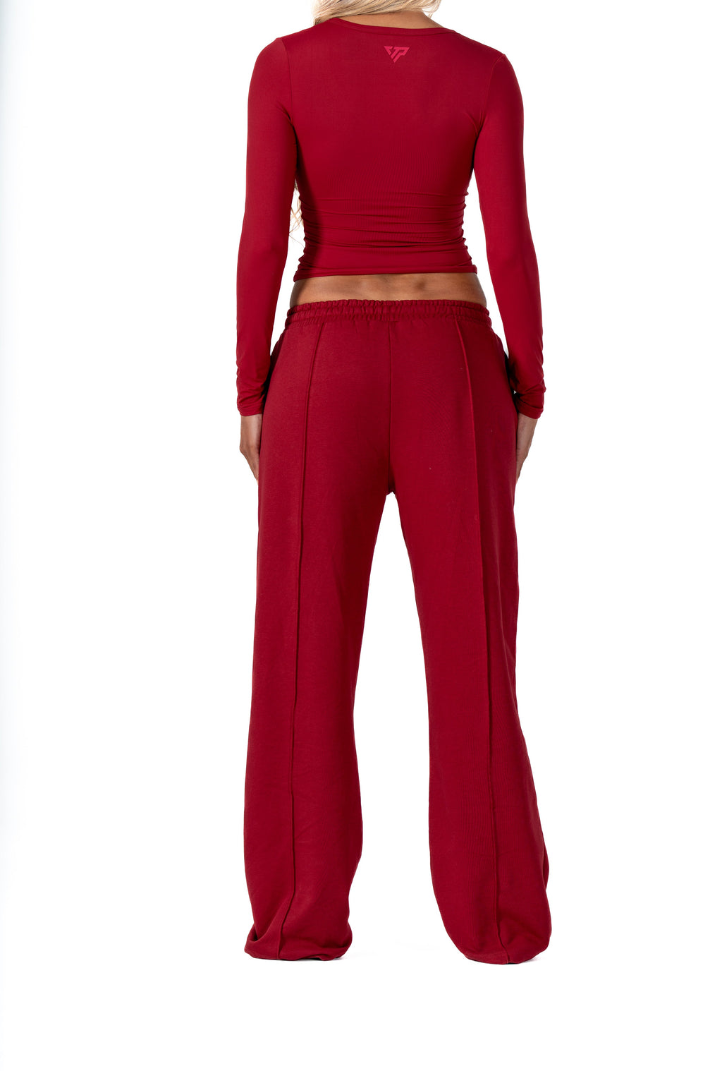 CLASSIC WIDE LEG SWEATPANTS - WINE