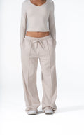 CLASSIC WIDE LEG SWEATPANTS - BONE