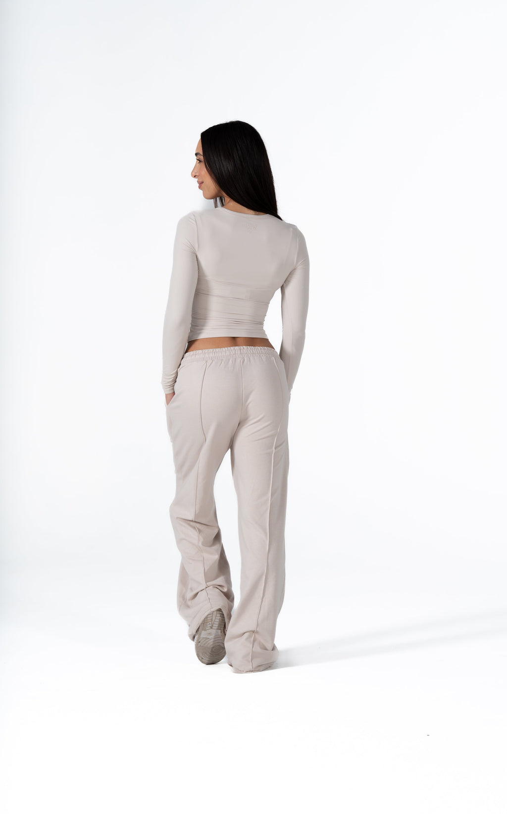 CLASSIC WIDE LEG SWEATPANTS - BONE