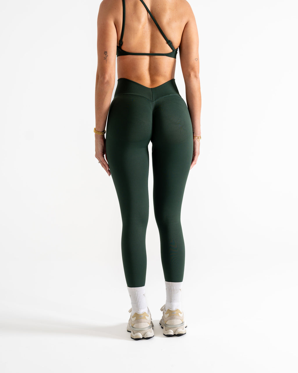 LJ V-BACK SCRUNCH LEGGING - FOREST GREEN