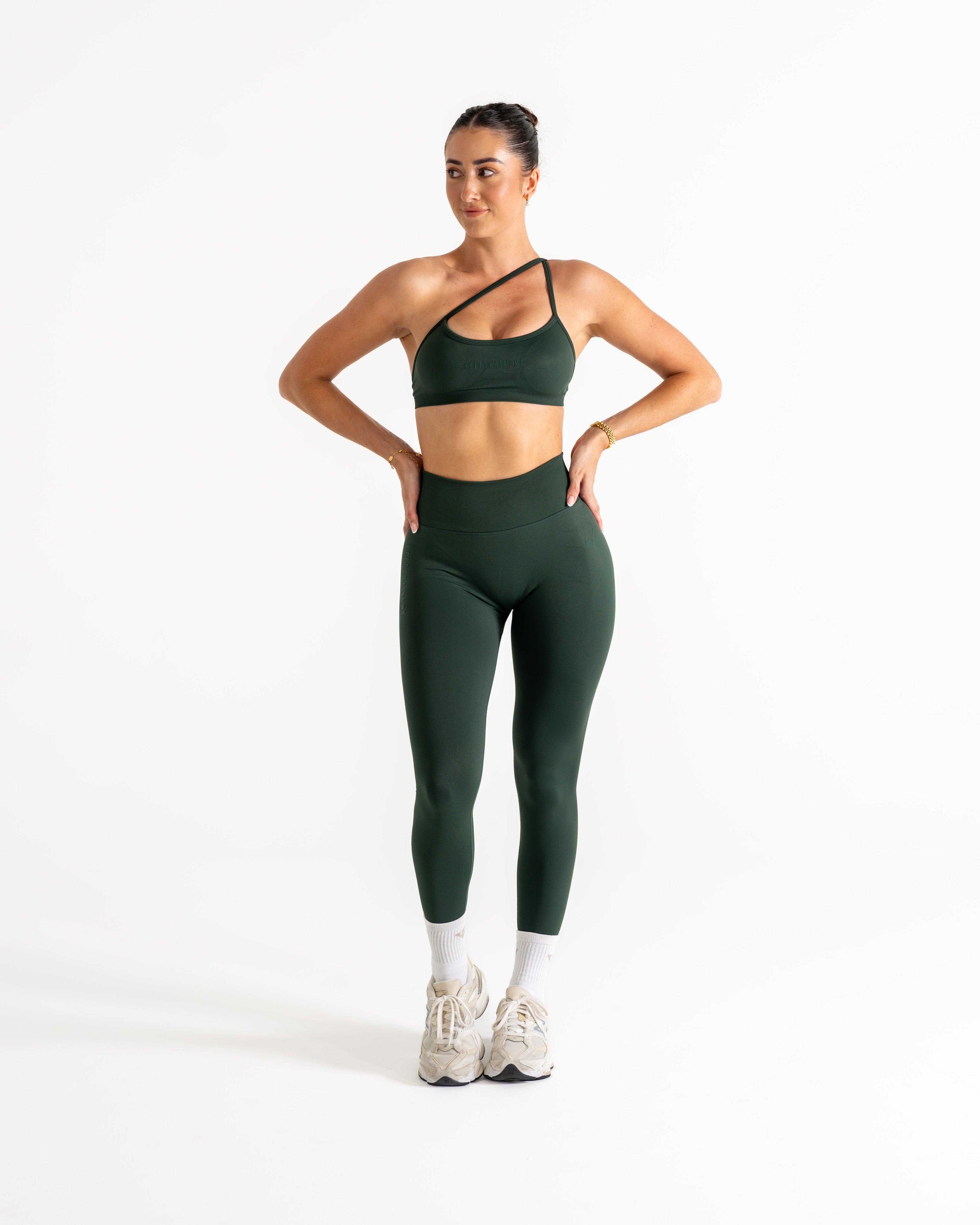 LJ V-BACK SCRUNCH LEGGING - FOREST GREEN