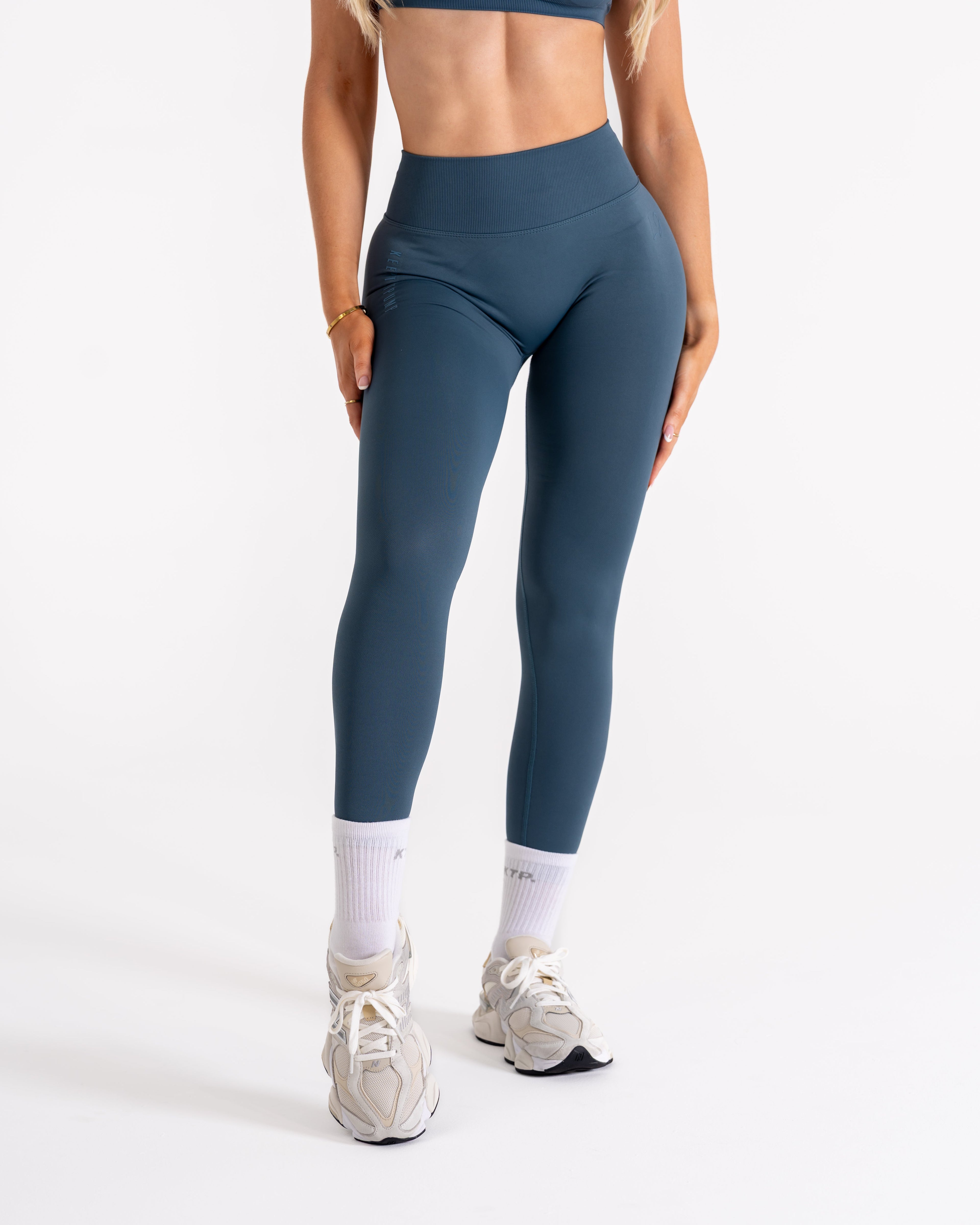 LJ V-BACK SCRUNCH LEGGING - BLUE TEAL