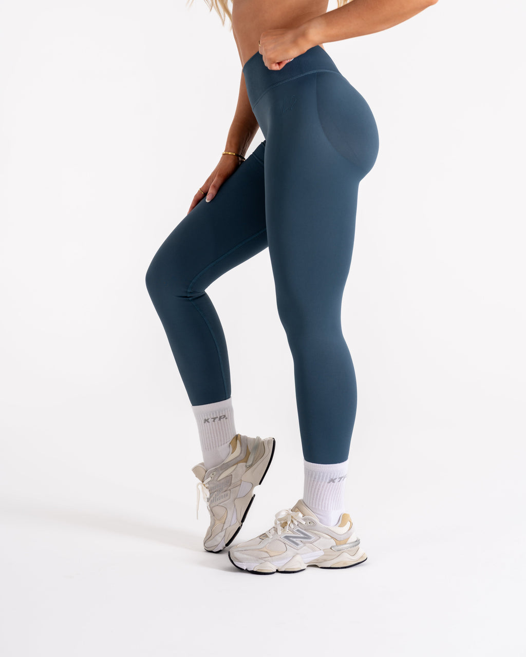 LJ V-BACK SCRUNCH LEGGING - BLUE TEAL