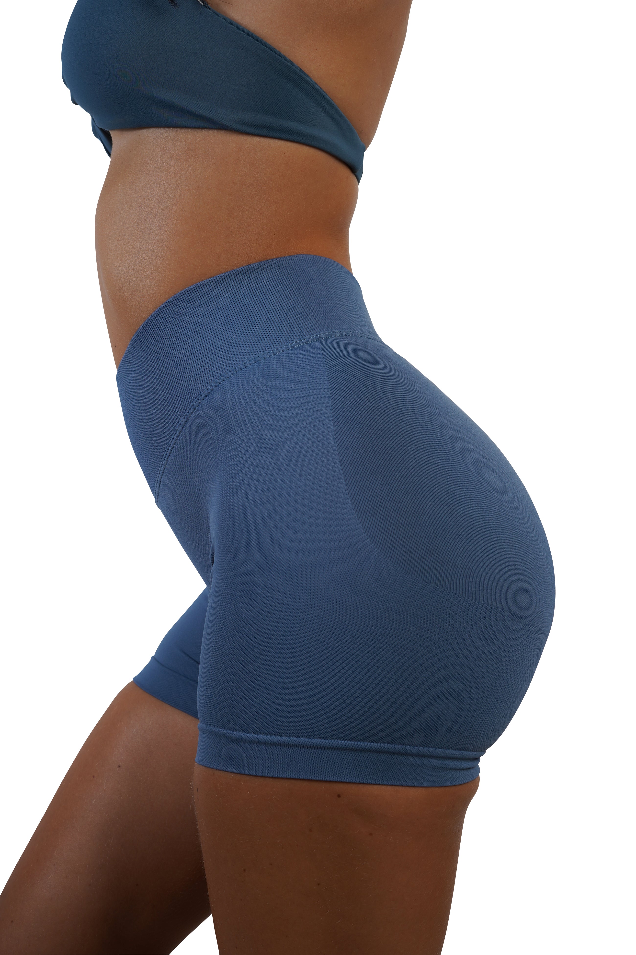 RECOIL SCRUNCH SHORTS - BLUE TEAL